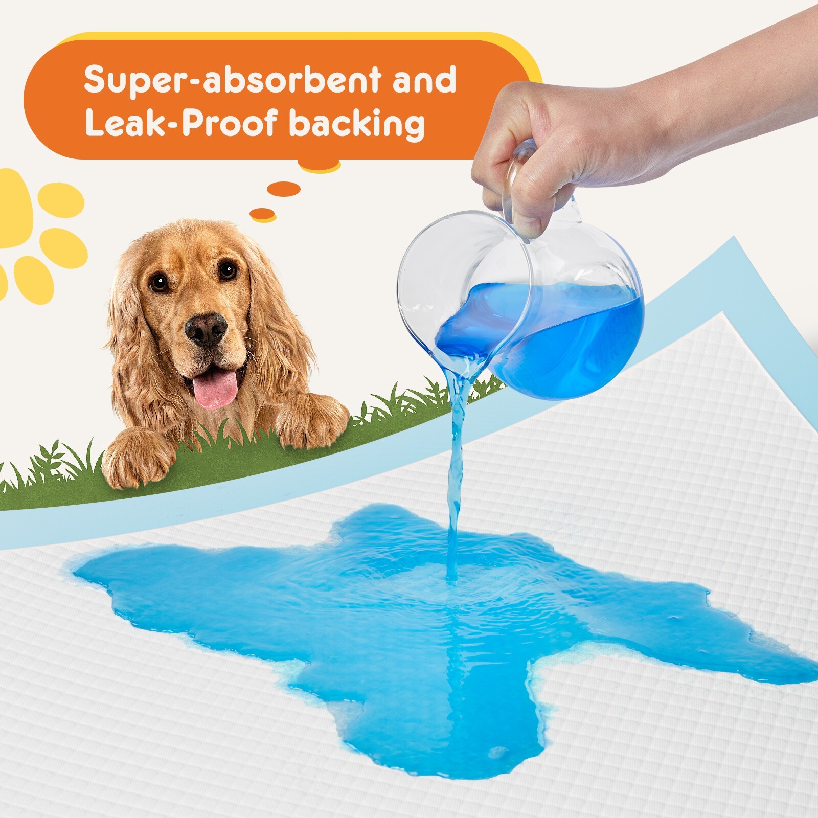 Disposable Dog Training Pads,Ultra Absorbent Leak-Proof Quick-Drying Pet Pee Pad