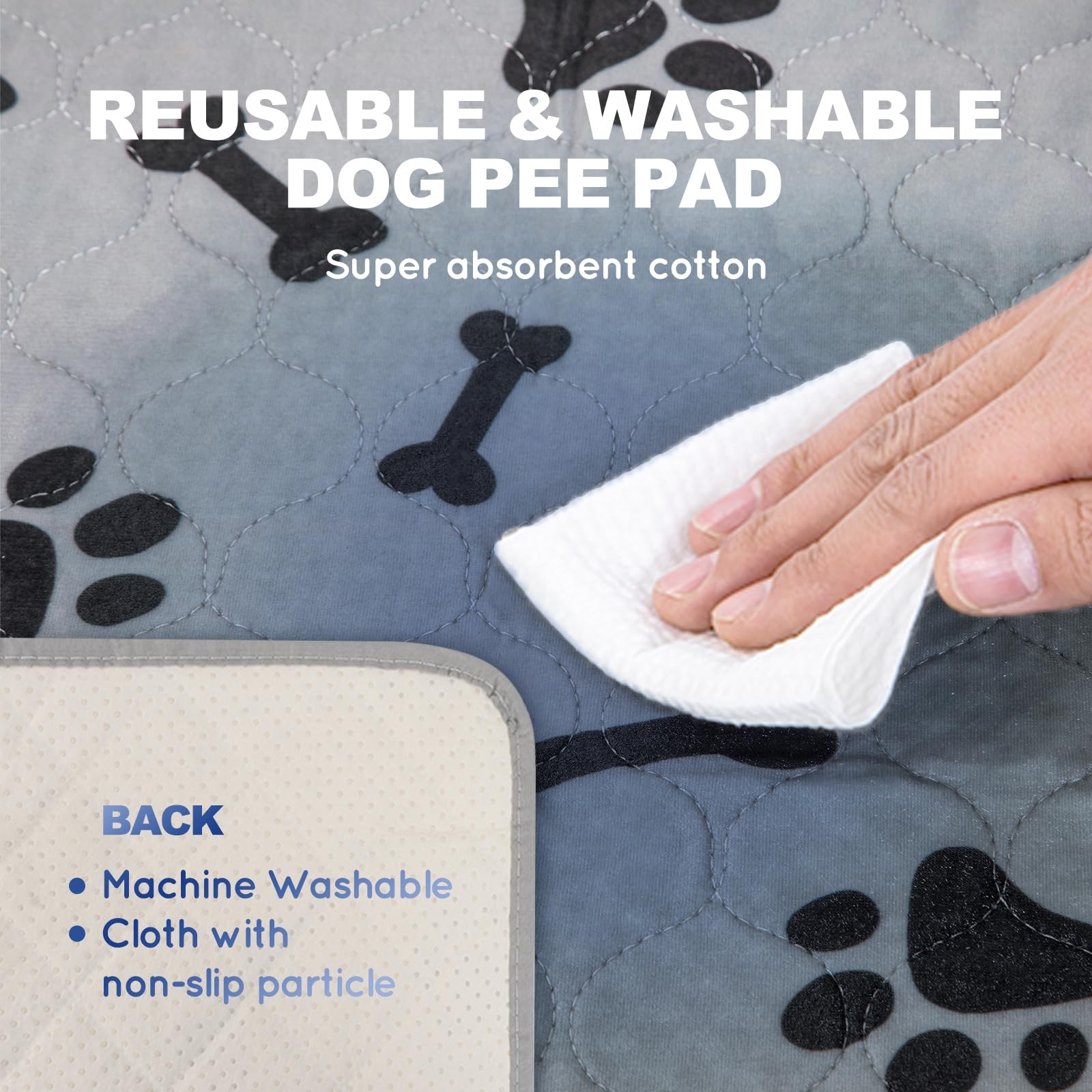 HQ4US 4LEGS Dog Litter Box High Walls Foldable with Grass Pad and Washable Pe…