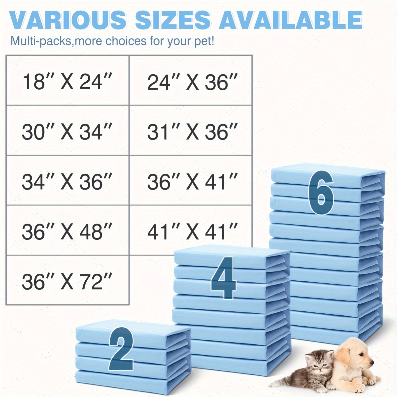 2X Dog Puppy Training Pee Pads Disposable Underpads Heavy Absorbency 16” X 24”