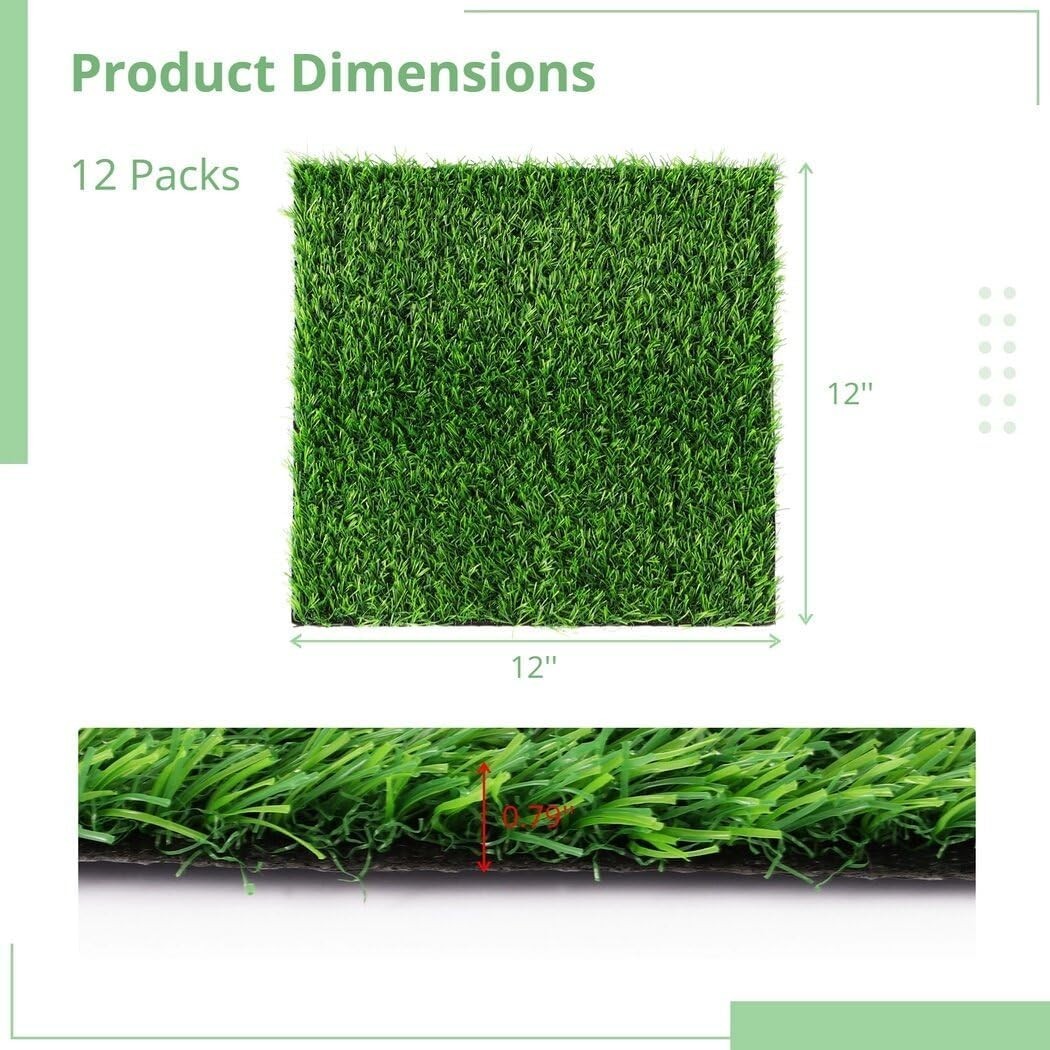 12Pack Chicken Nesting Pads, 12”x12” Nesting Box Pads Artificial Grass Washab…