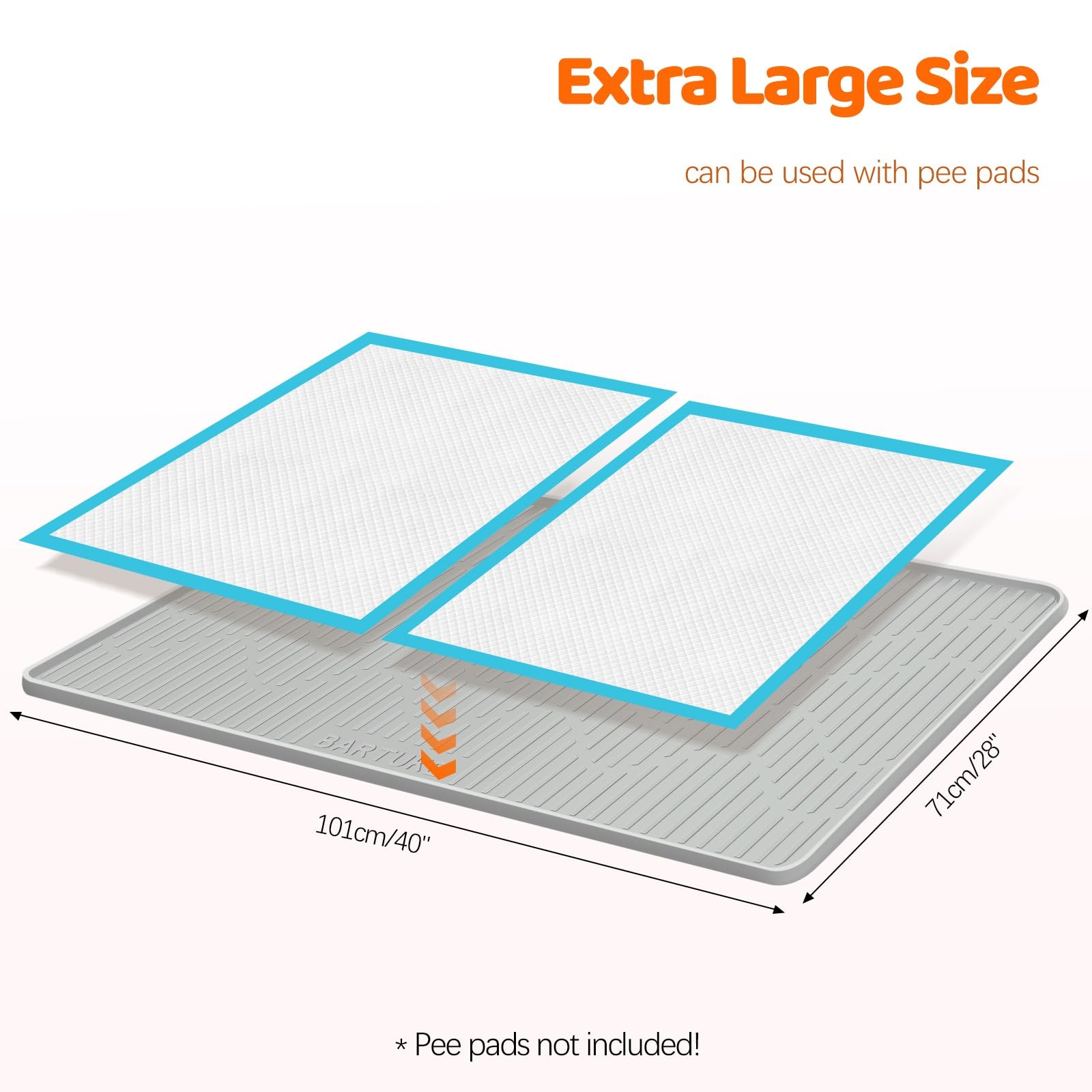 Bartuke Pee Pads 40″x28″ Reusable XL
