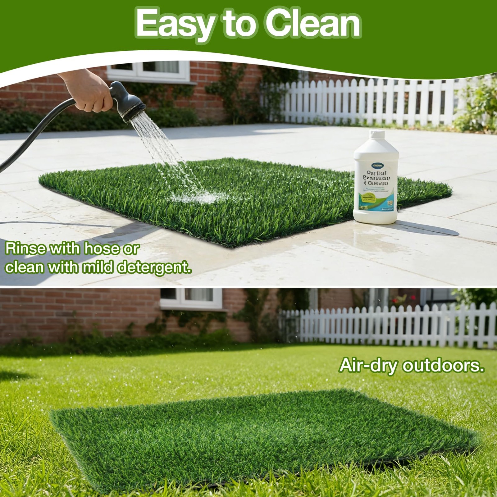2 Pack Fake Grass Pee Pad for Dogs Potty Traning – 31.5″x51.2″ Replacement & …