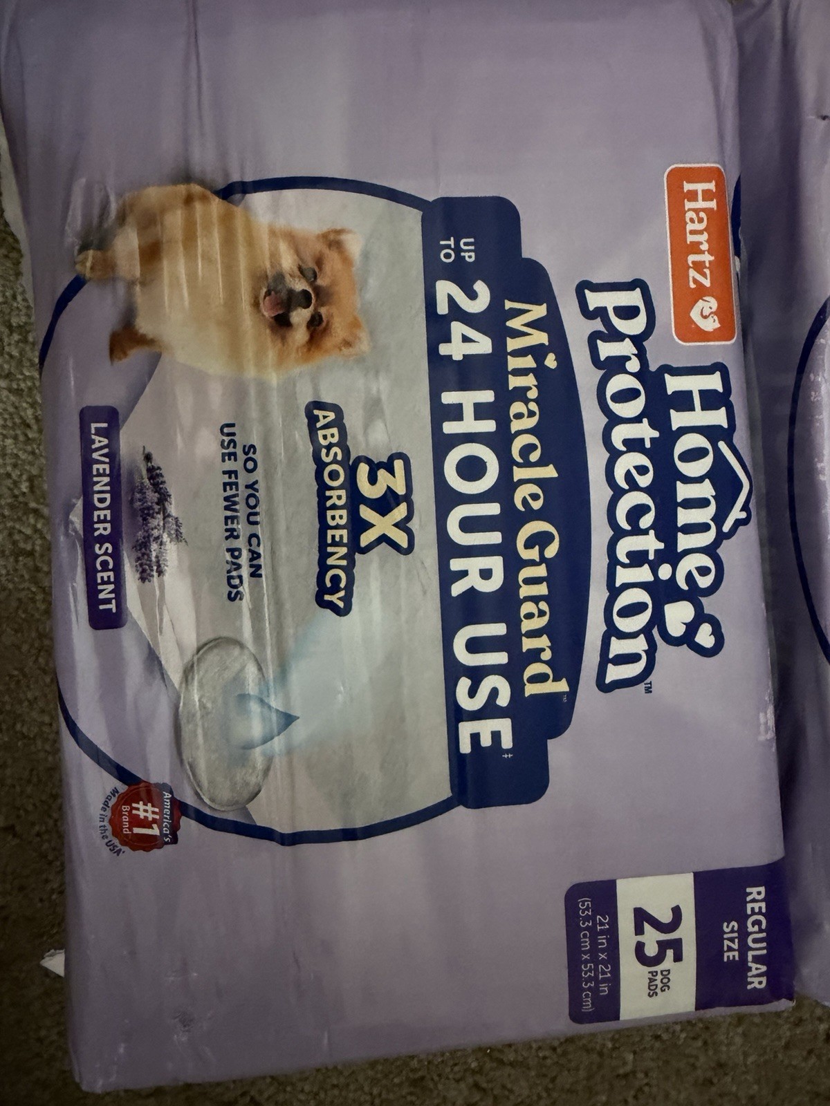 Hartz Home Protection Miracle Guard Lavender Pads-Regular-25 ct pack of 2
