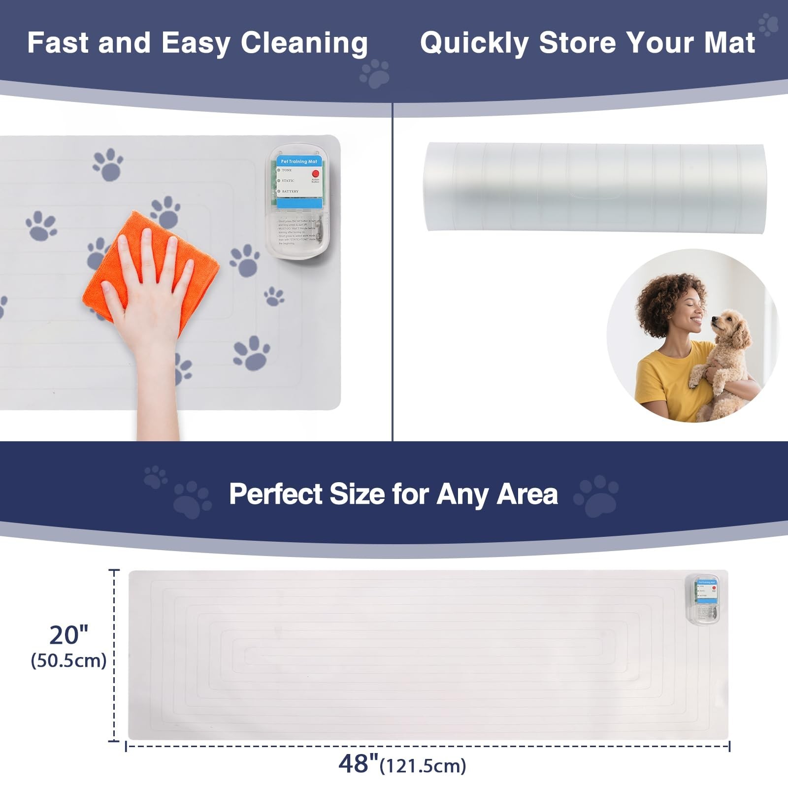 PAPARELA Scat Shock Mat Dogs And Cats Indoor, Pet Shock Mats Training Pets
