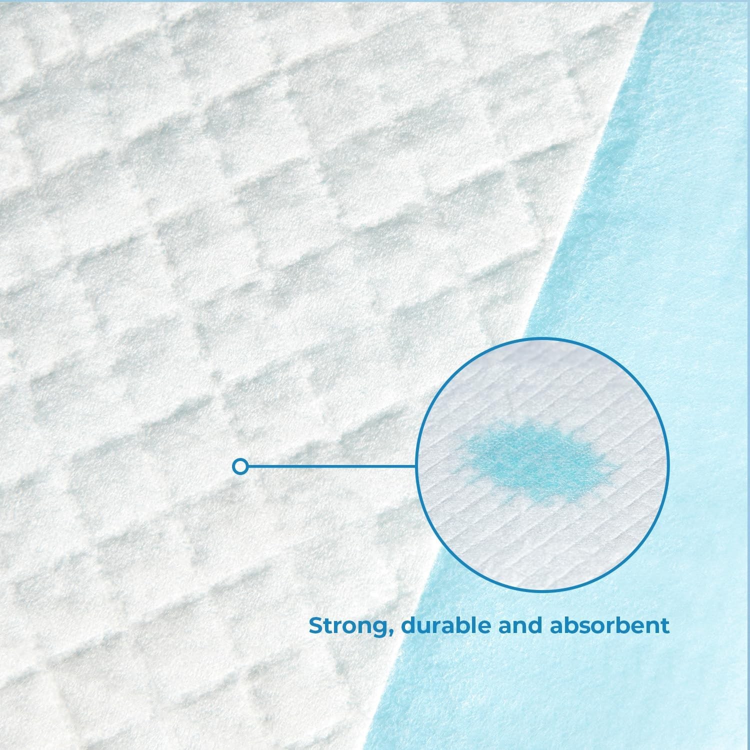 Super absorbent dog training pee pad, quick-drying, odor-resistant,light blue,XL