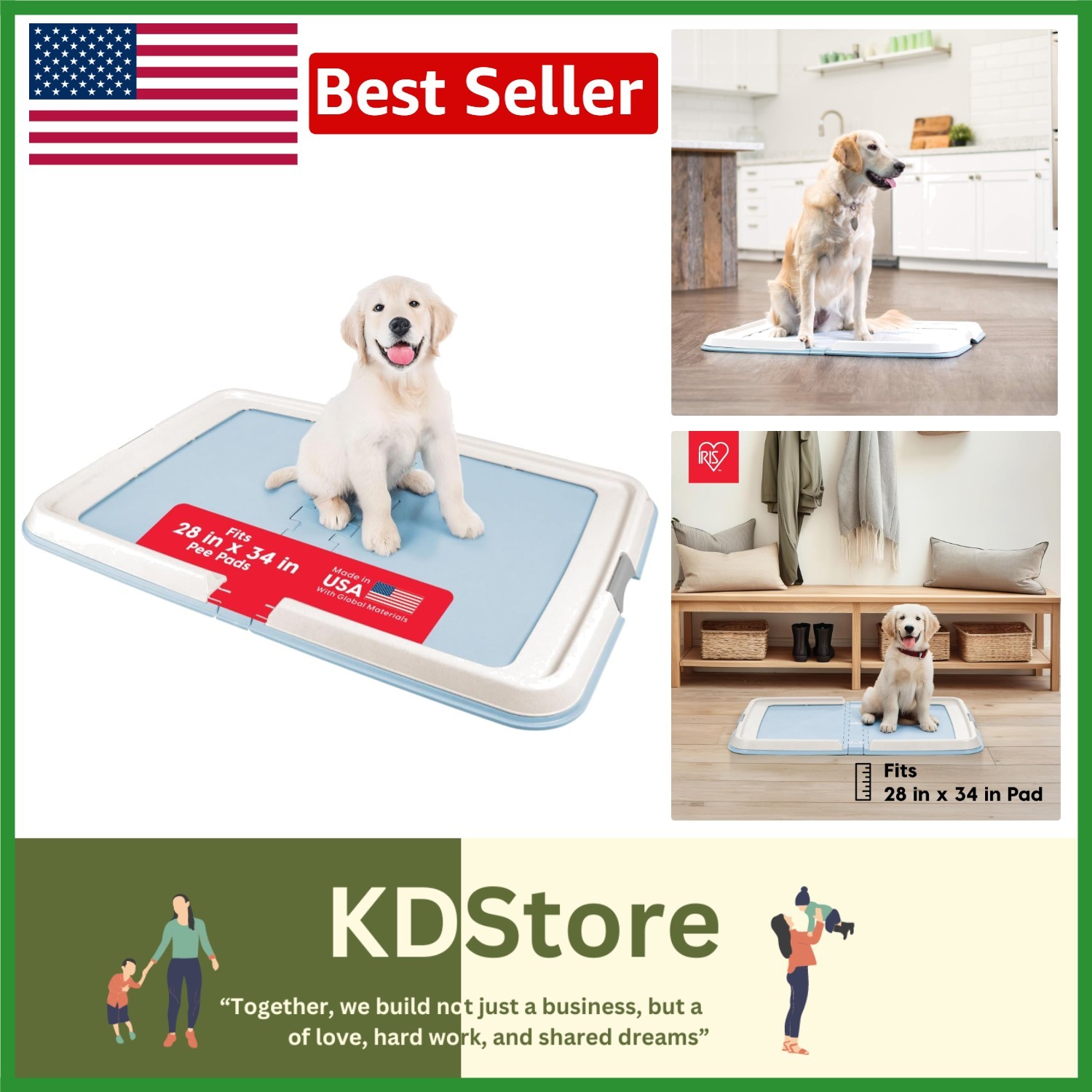 Versatile Pee Pad Holder for Large Dogs – Easy to Clean & Leak-Proof Design