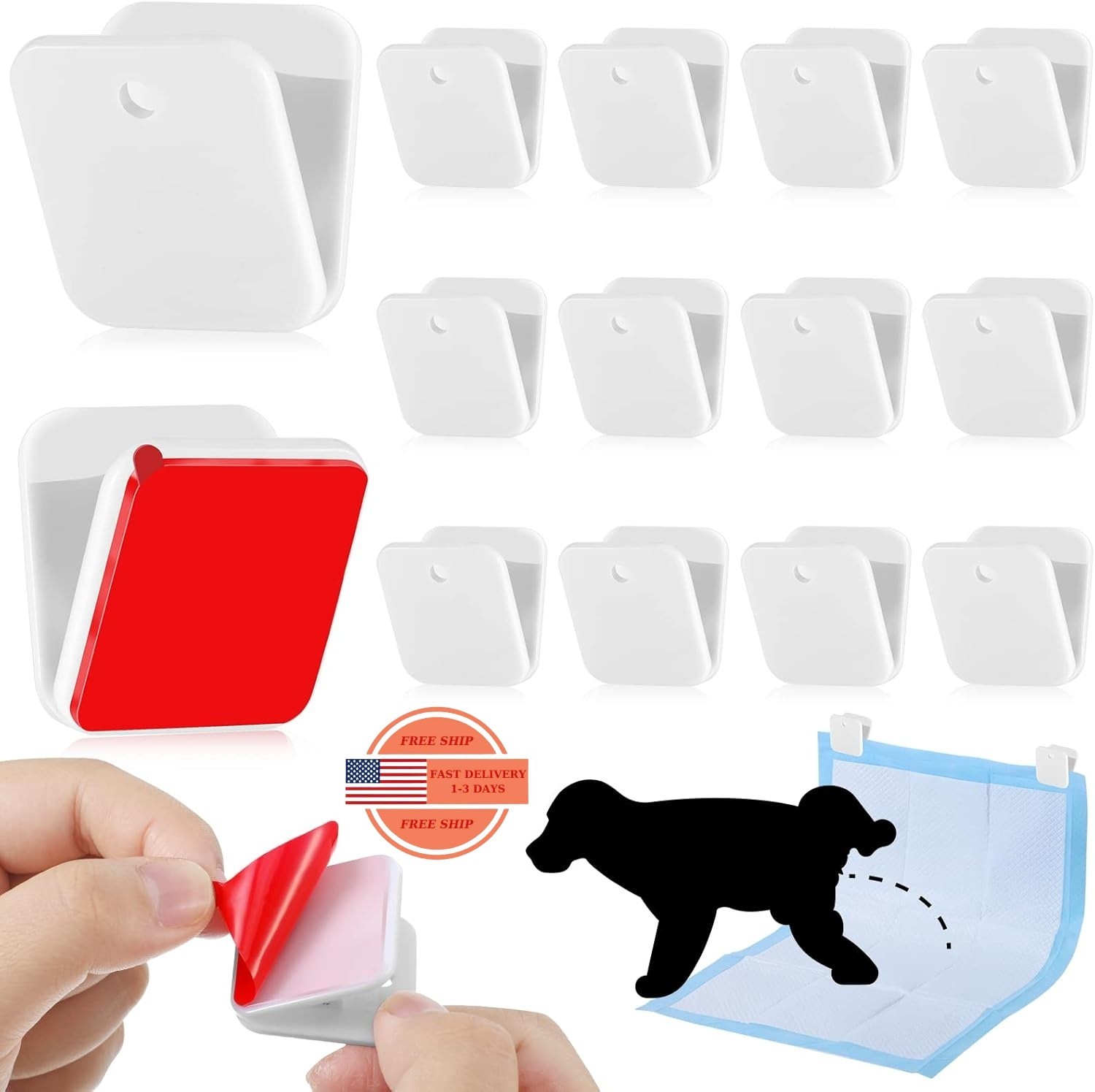 12 soportes de pared para almohadillas de entrenamiento para perros almohadillas