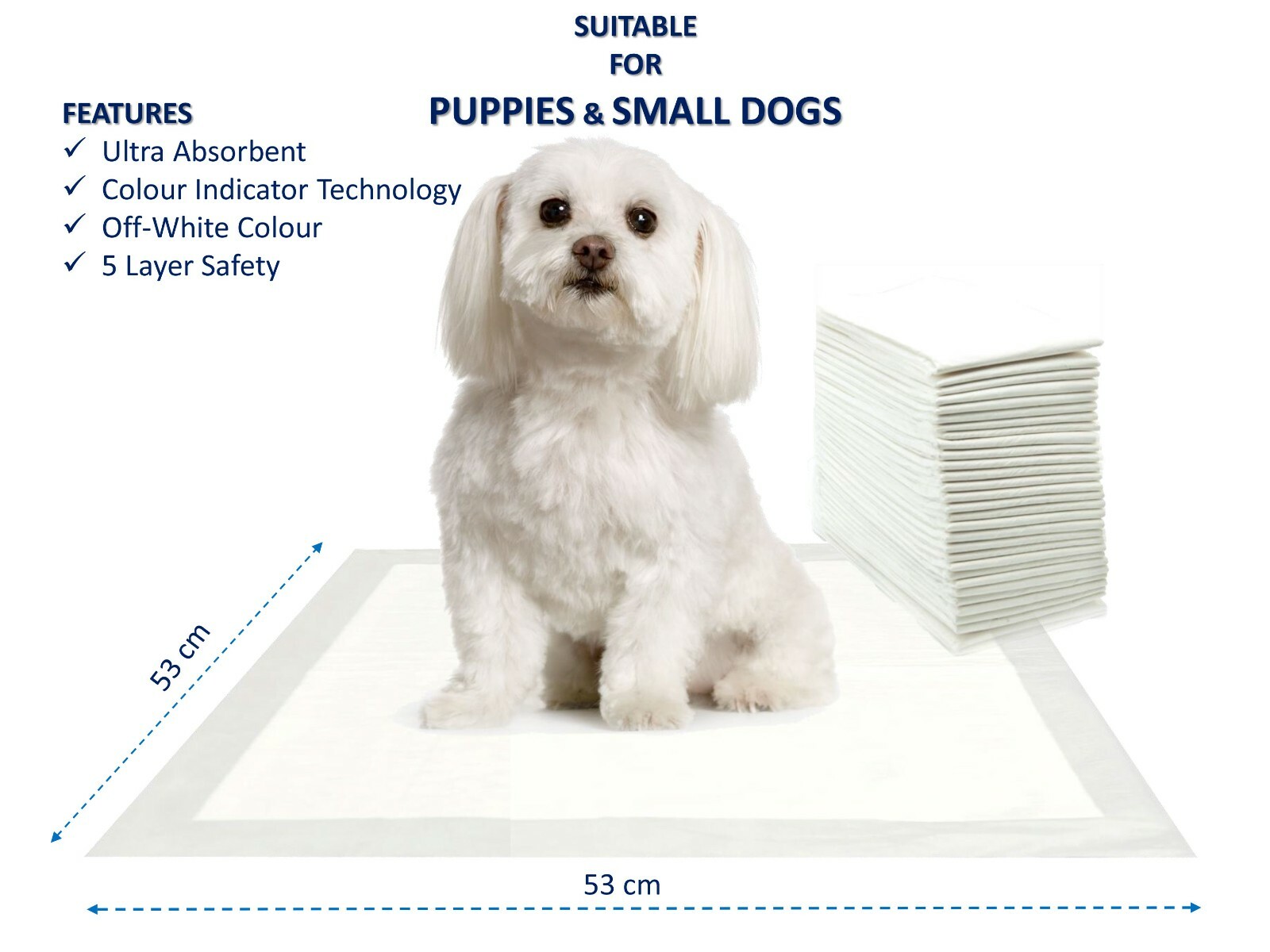 30xDog PUPPY TRAINING PAD Colour Indicator 5 layer safety Ultra Super Absorbent