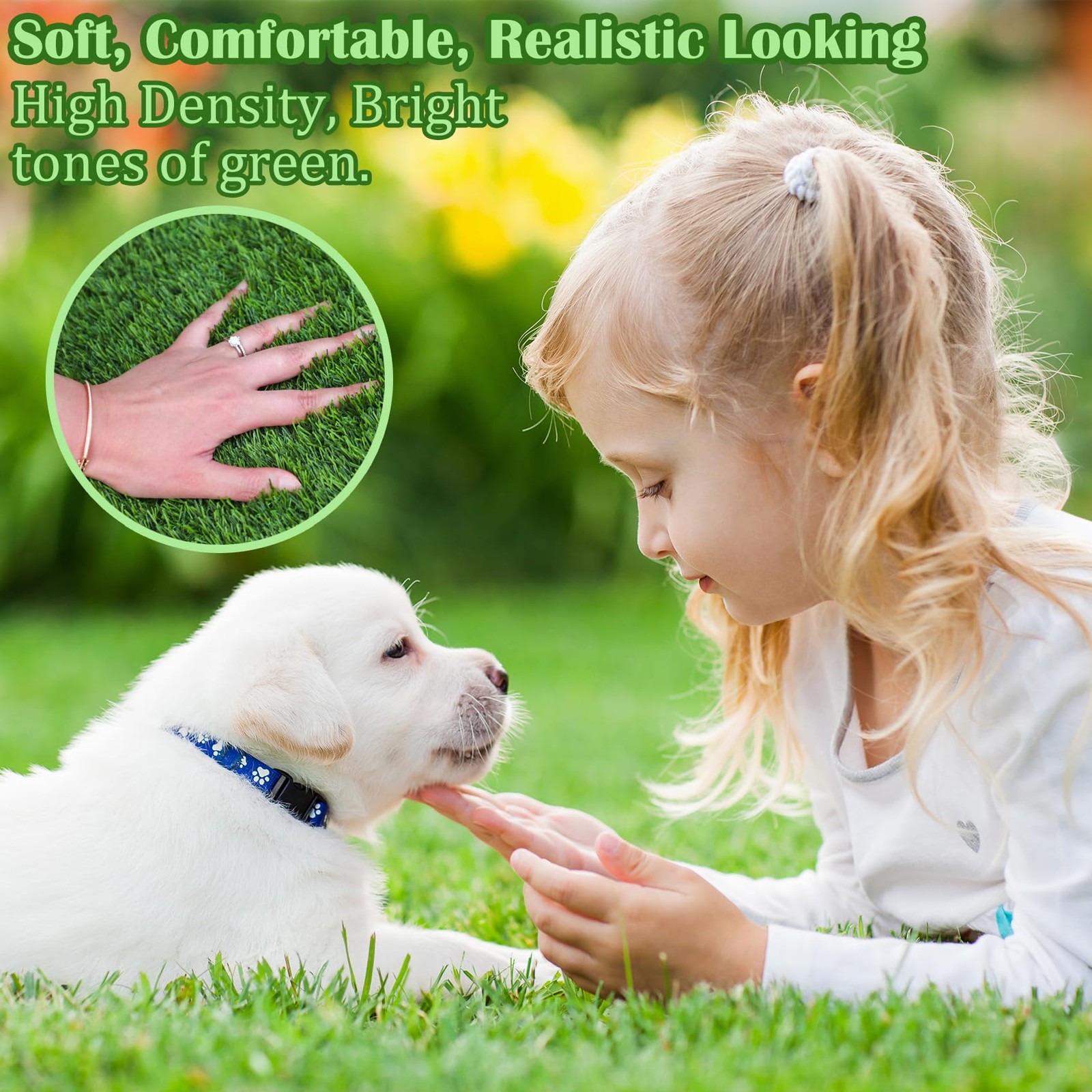 GLOBREEN Large Fake Grass for Dogs Potty Training, 4 FT X 6FT Realistic Pets …