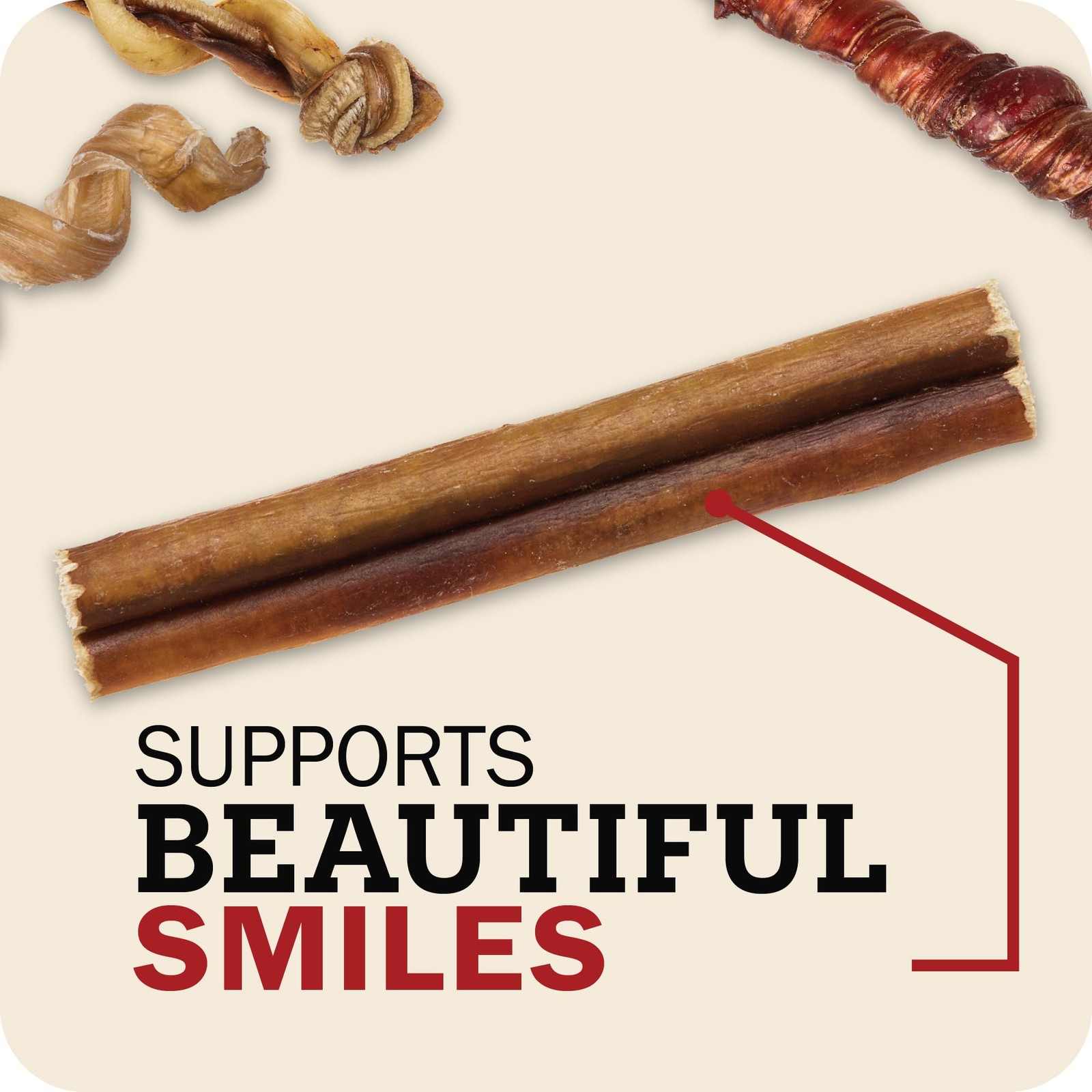 Redbarn Odor Free 7″ Braided Bully Sticks for Dogs 1-Count 1 Count (Pack of 1)