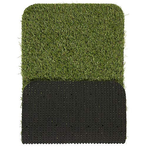 Ottomanson Artificial Grass Puppy Potty 1’3″ x 2’6″ (Pet), Black Tray/Grass
