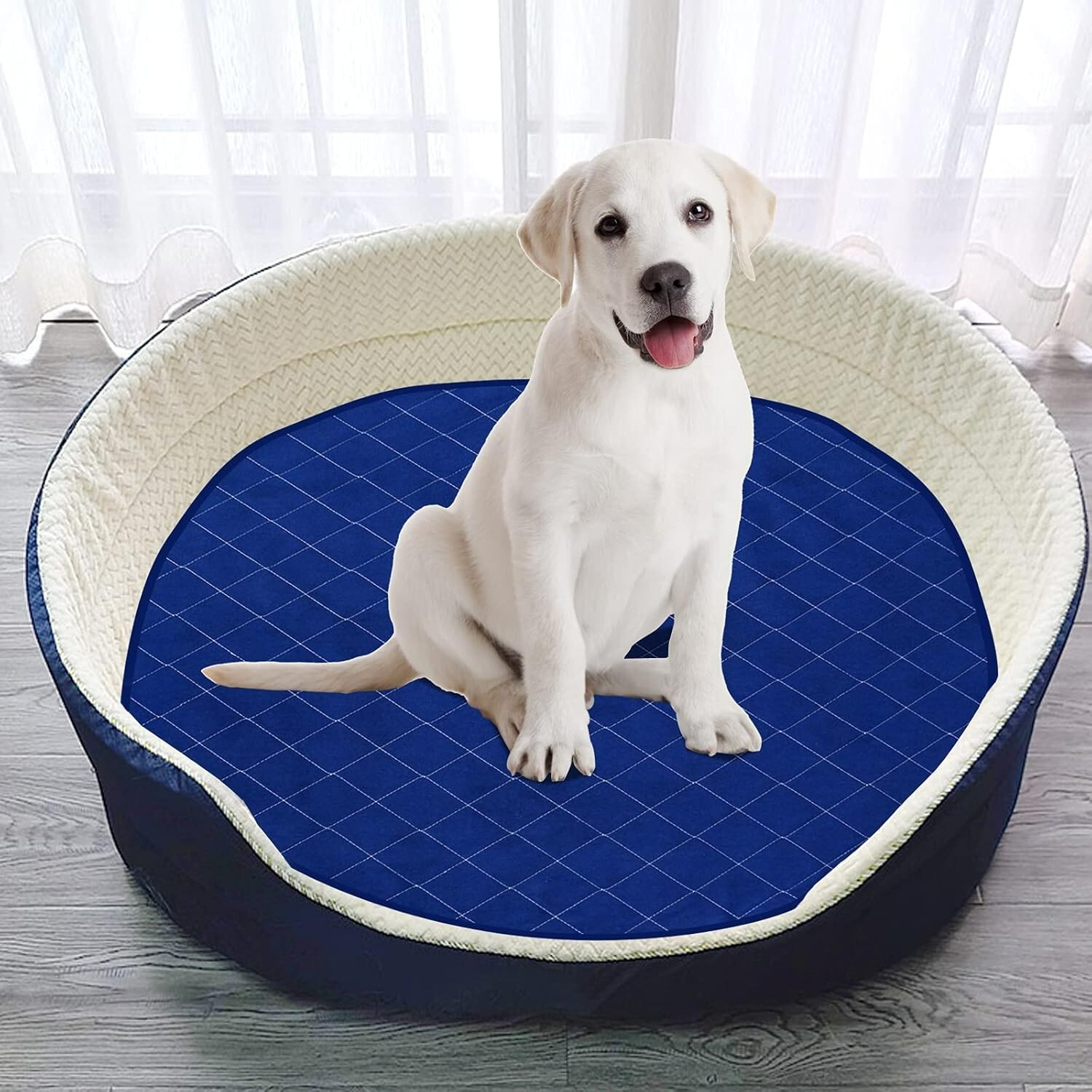 Washable Dog Pee Pad 36″/48″ Round Whelping Pad Reusable Non-slip Training Pad