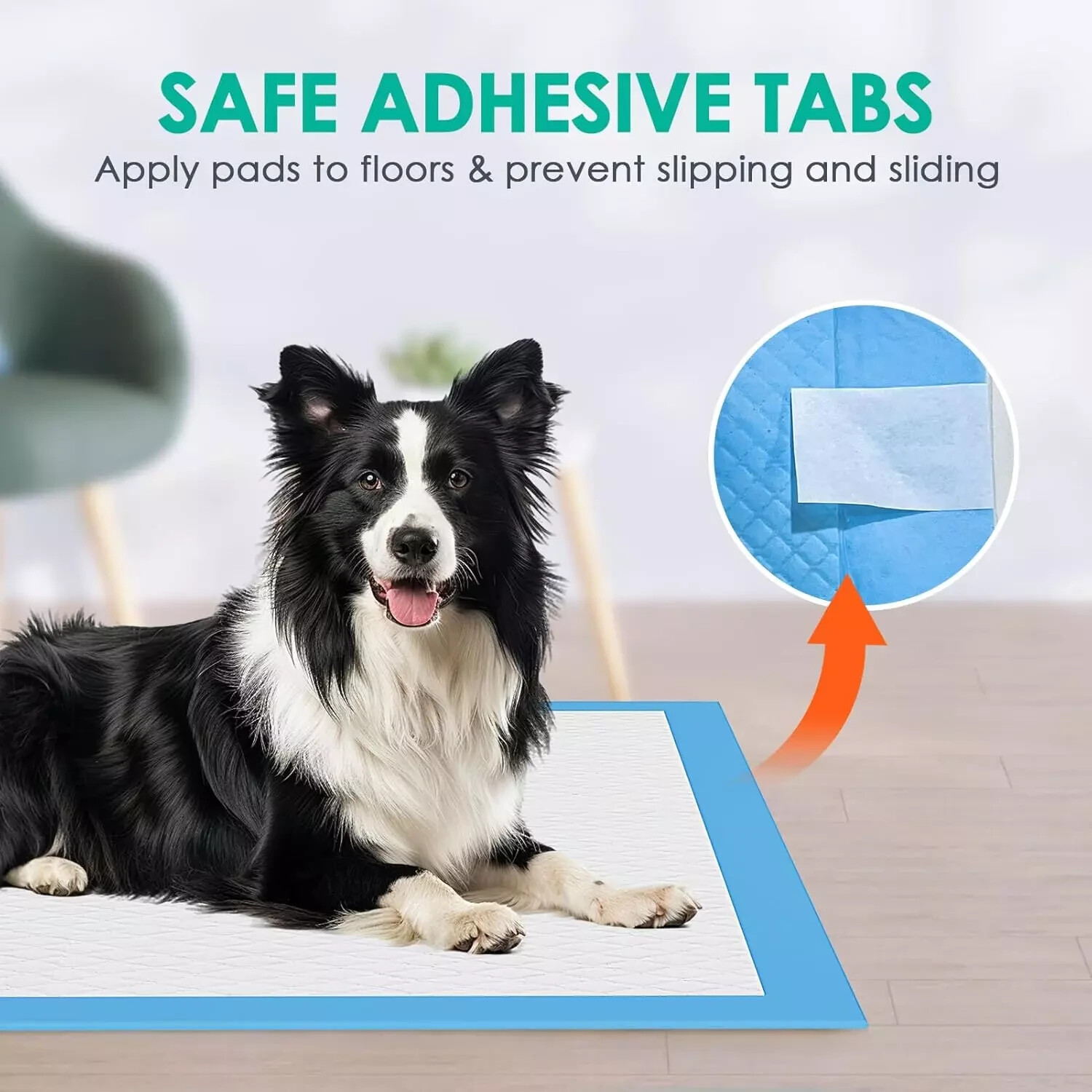 Dog Pee Pads Extra Large 36″x36″, XX-Large Puppy Training Pads with Adhesive Tab