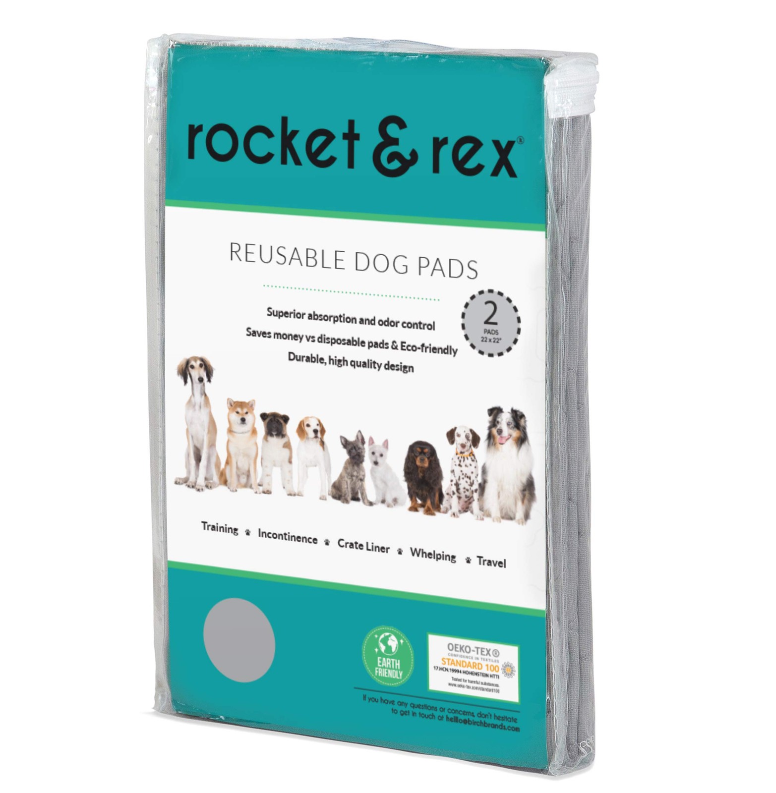 Washable Pee Pads for Dogs 22″ X 22″ – Waterproof & Reusable for Potty Training
