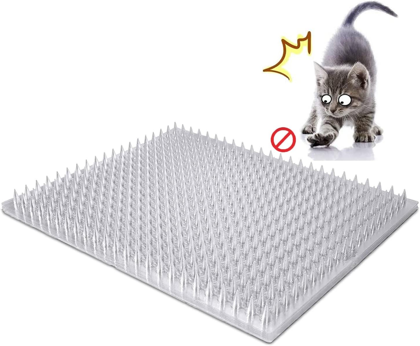 8 Pack Cat Deterrent Outdoor/Indoor Scat Mat, Pet Deterrent Training Mats