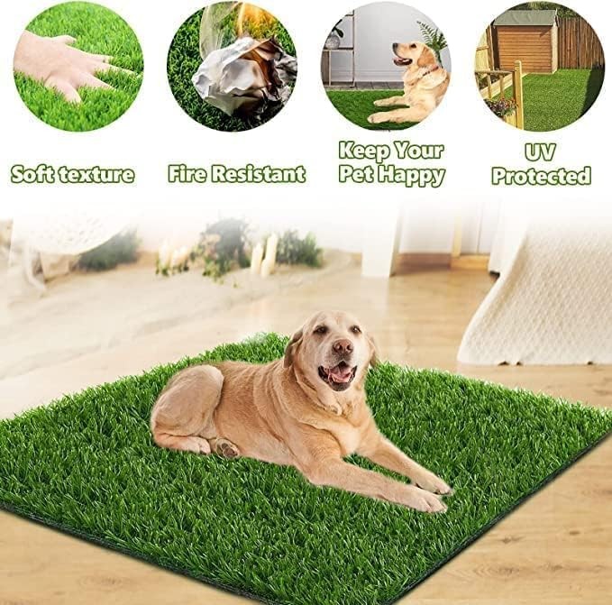 SSRIVER Dog Grass Pad,50.1×30.5In Fake Grass for Dogs,Artificial Grass Pee Pa…