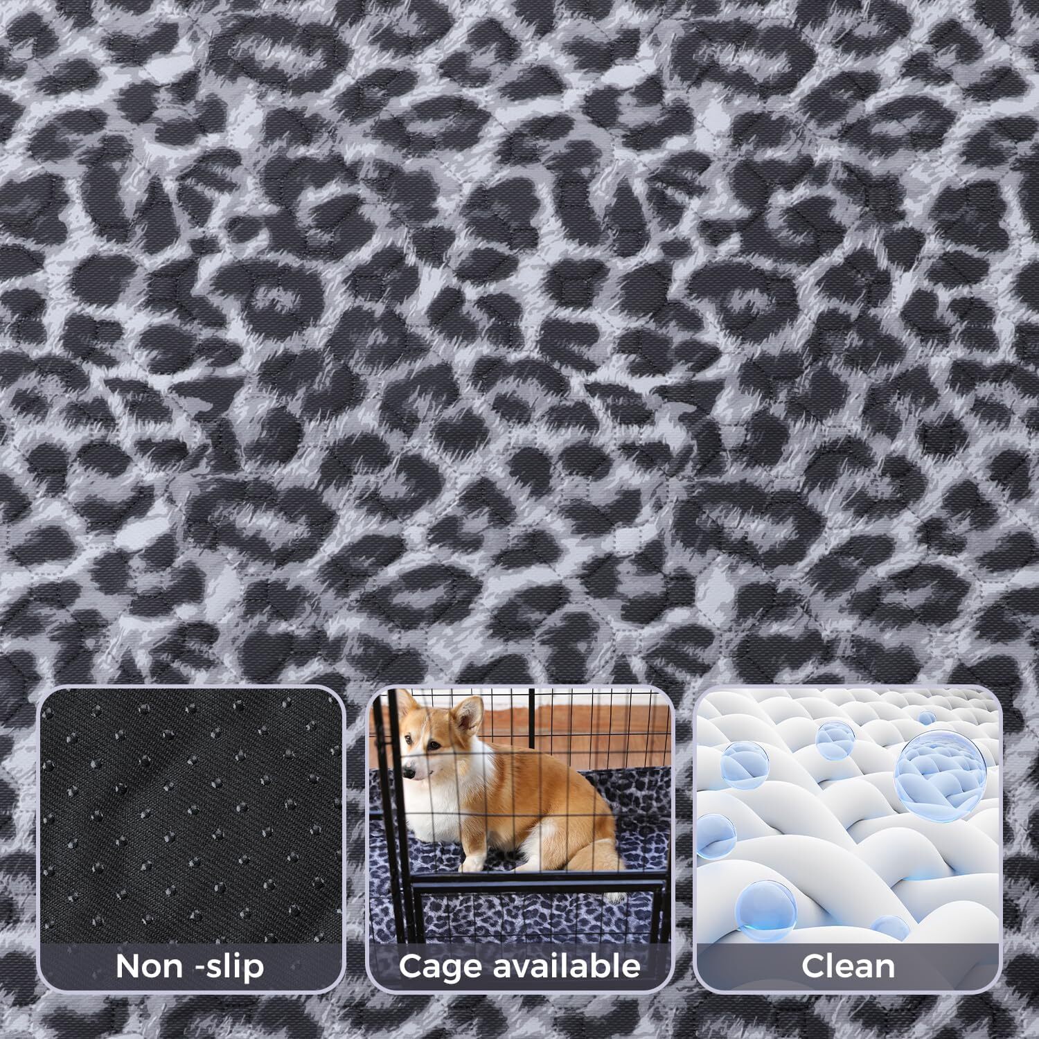 Tikaton Washable Pee Pads for Dogs 2 Pack Reusable Puppy Pads Non-Slip 18″x 24″