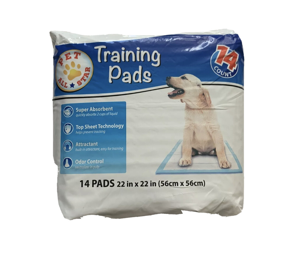Pet All Star Training Pads 22″ x 22″ Super Absorbent Odor Control