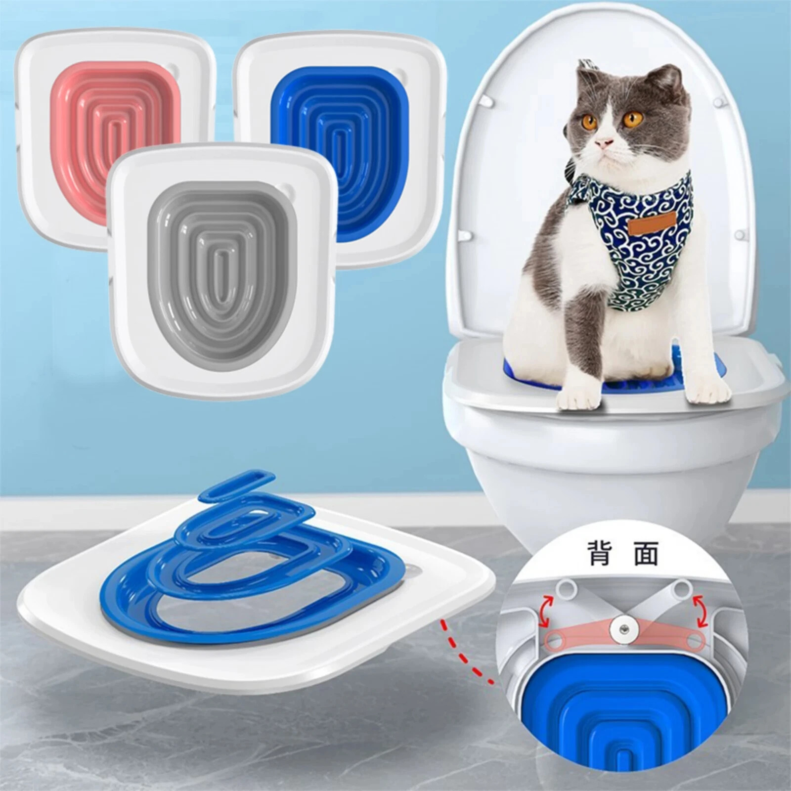 Pet Cat and Dog Toilet Training Artifact Kit Sand Tray Toilet Removable Reusable