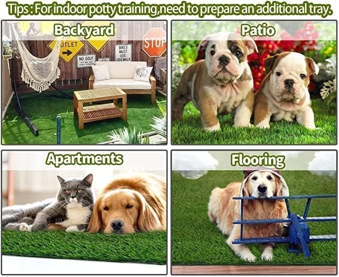 SSRIVER Dog Grass Pad,50.1×30.5In Fake Grass for Dogs,Artificial Grass Pee Pa…