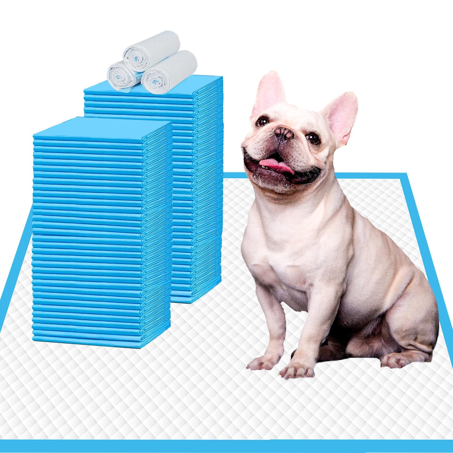 IMMCUTE Puppy Pee Pads 22×23-80Count | Dog Pee Training Pads Super Absorbent & L