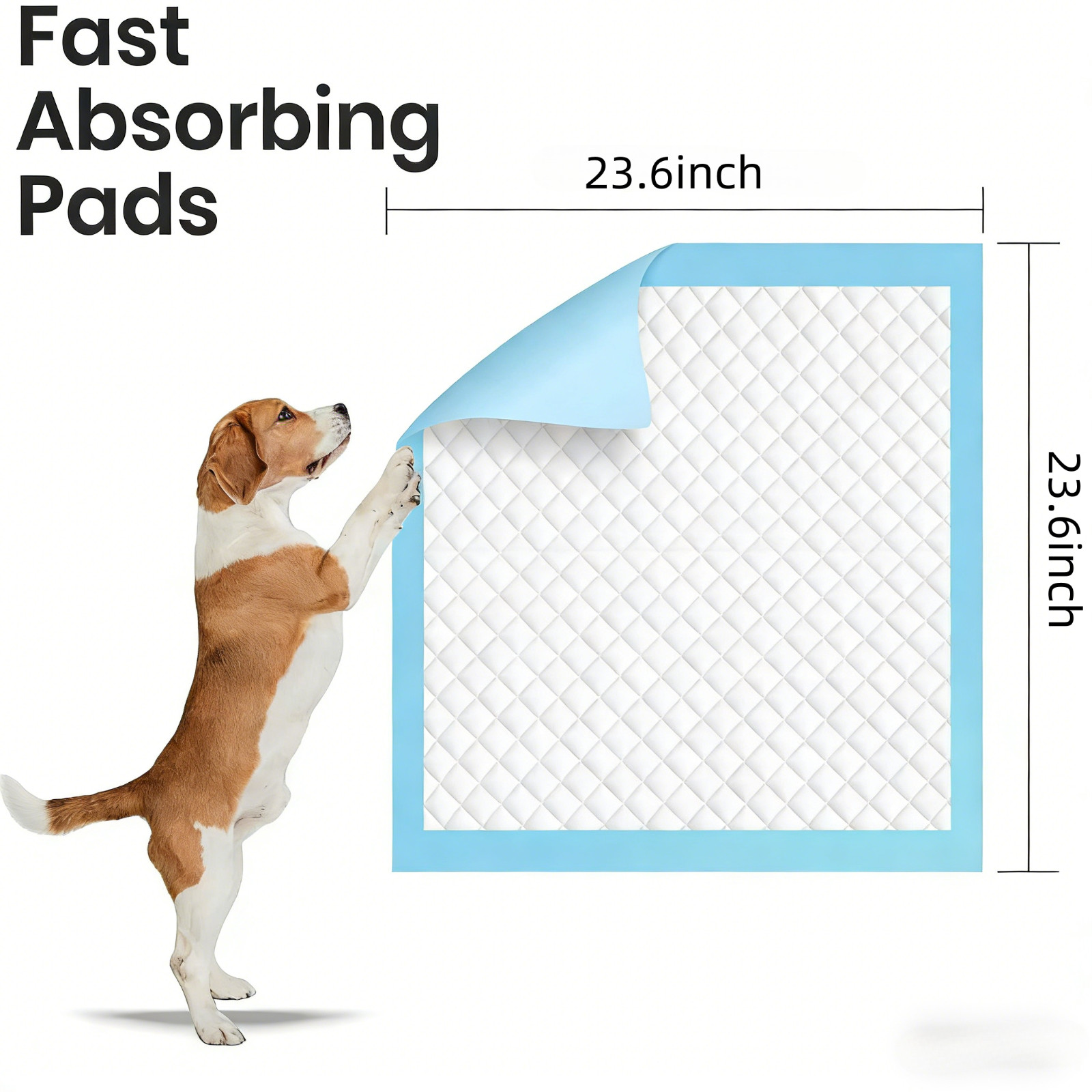 100 Pet Pads for Dogs 23*23in 6 Layers Super Absorbent Leak Proof Quick Drying