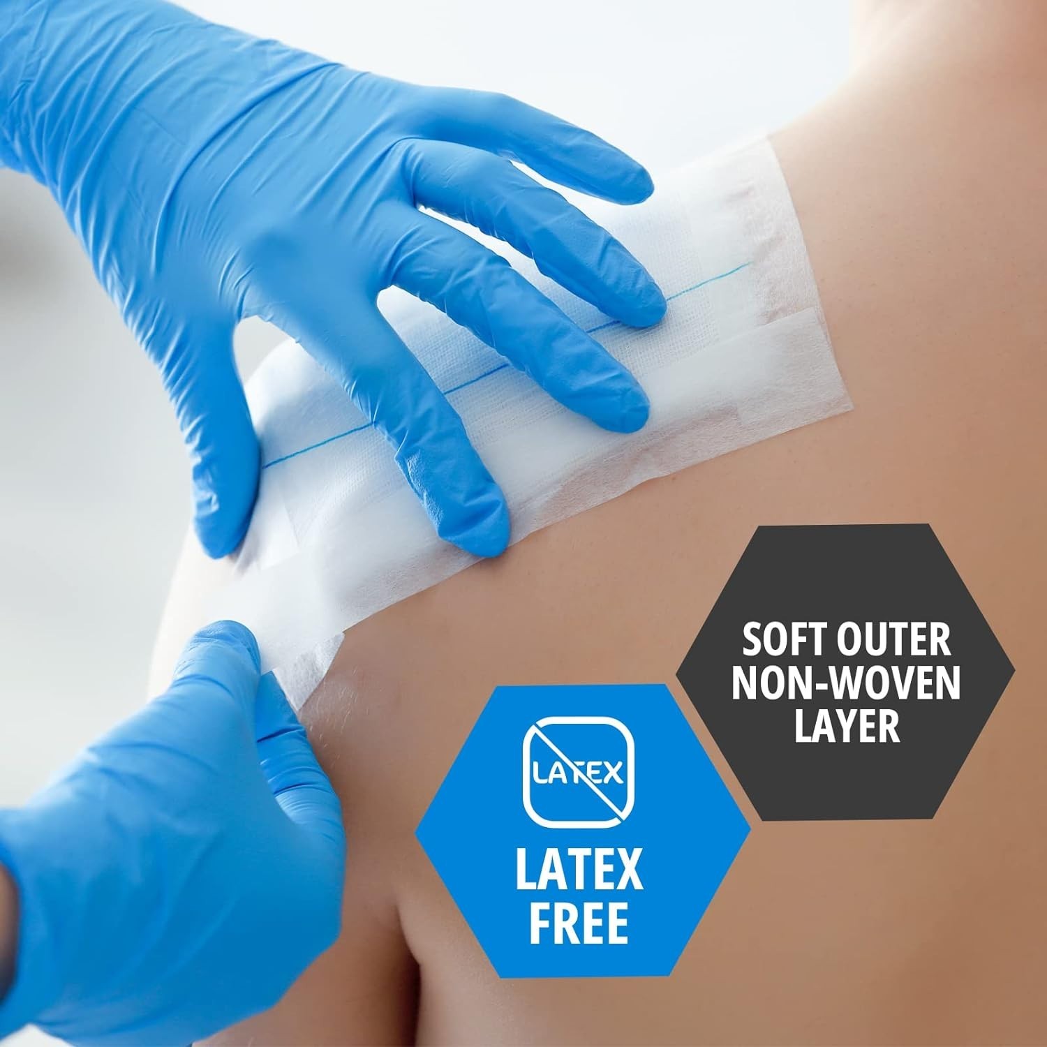 Individually Wrapped 5×9 Inch Absorbent Pads for Post-Operative Care, 50 Count