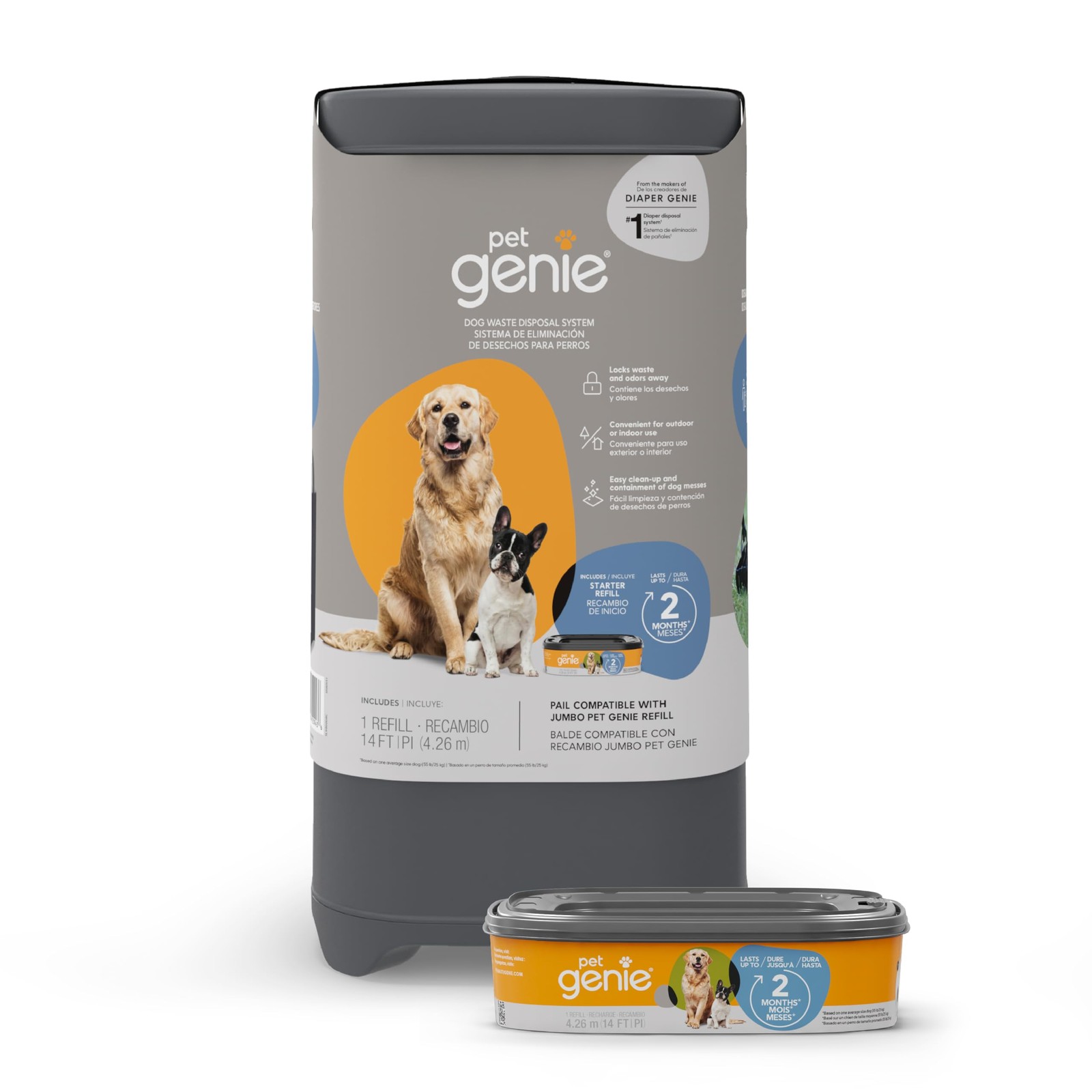 Pail | Dog Waste Disposal System for Outdoor and Indoor Odor Control | Dog Po…