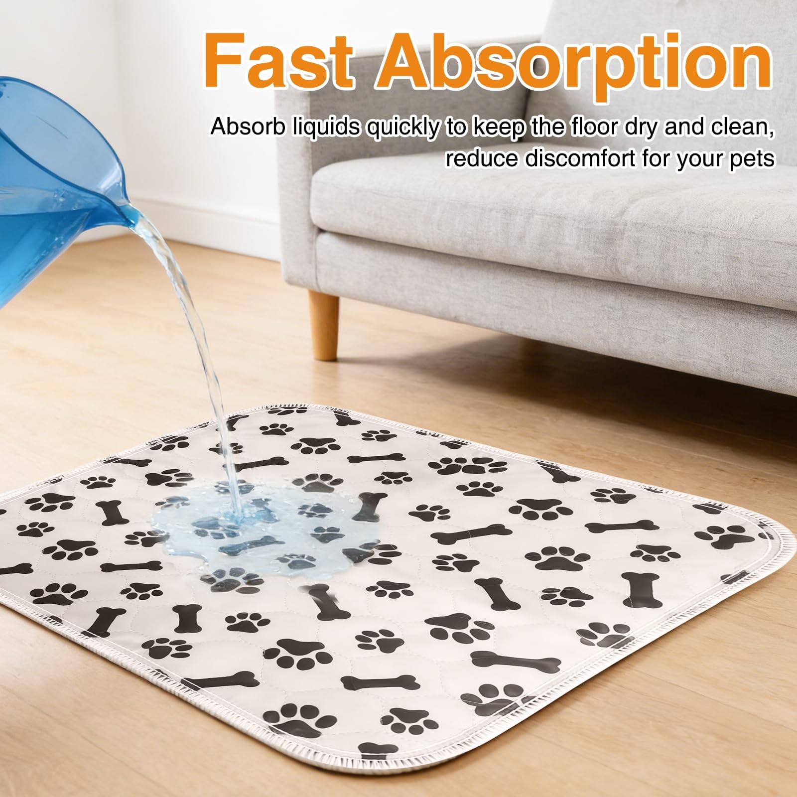 Puppy Pads with Pheromones, Washable Puppy Pee Pads for Dogs & Cats Leak & Od…
