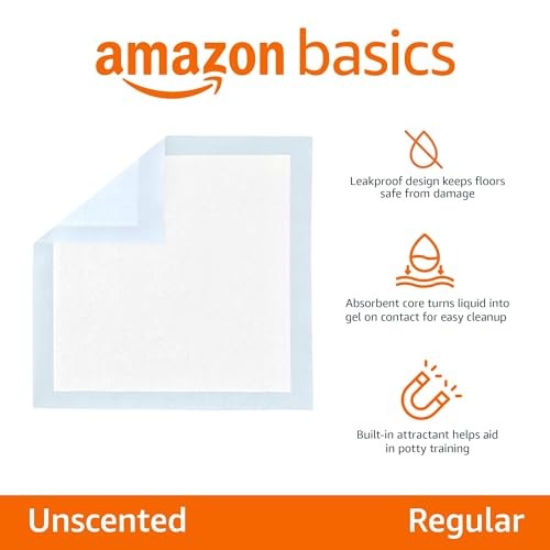 Amazon Basics Potty Training Pads, 22×22, Super Absorbent, 100 Pack