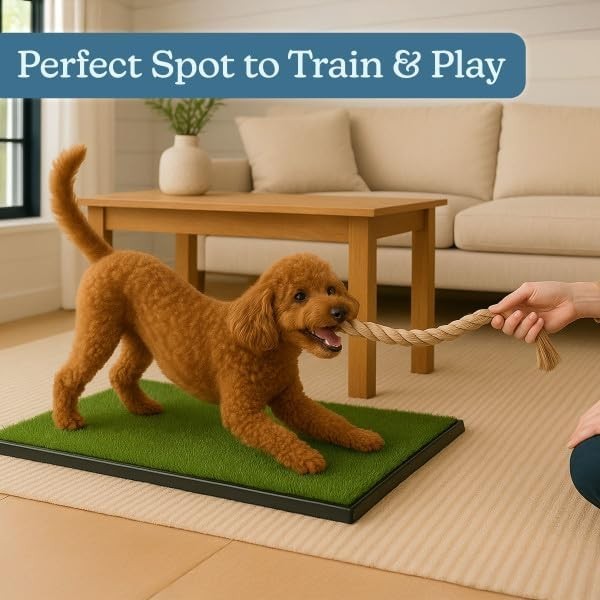 Washable Pet Housebreaking Pad with Tray – 16×20 Inch for Small and Medium Dogs