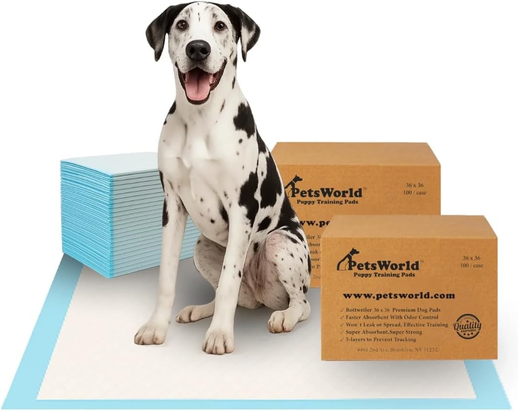 Giant Dog Potty Pads Odor-Eliminating 36″ x 36″ Ultra Absorbent 5-Layer