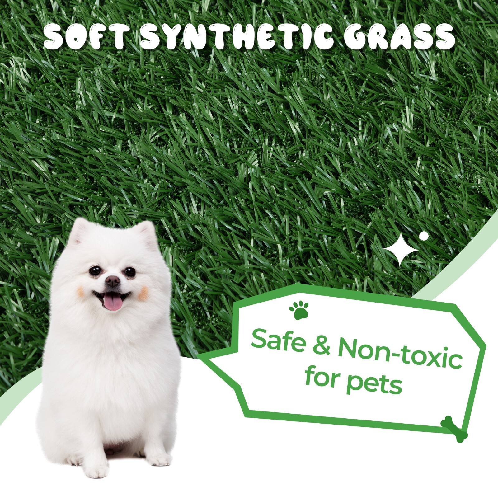 COZIWOW 2PCS Artificial Grass Patch Pet Potty Fake Grass Turf for Dogs to Pee On