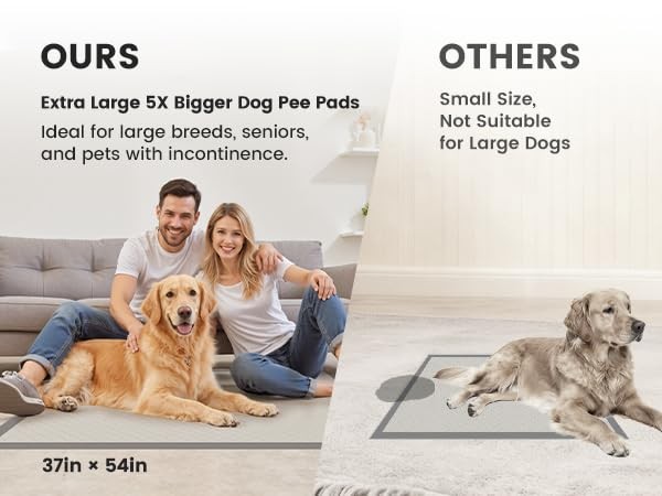 Gardner Pet 5XL Puppy Pads Extra Large, 37″x54″ Super Absorbent & Leak-Proof …