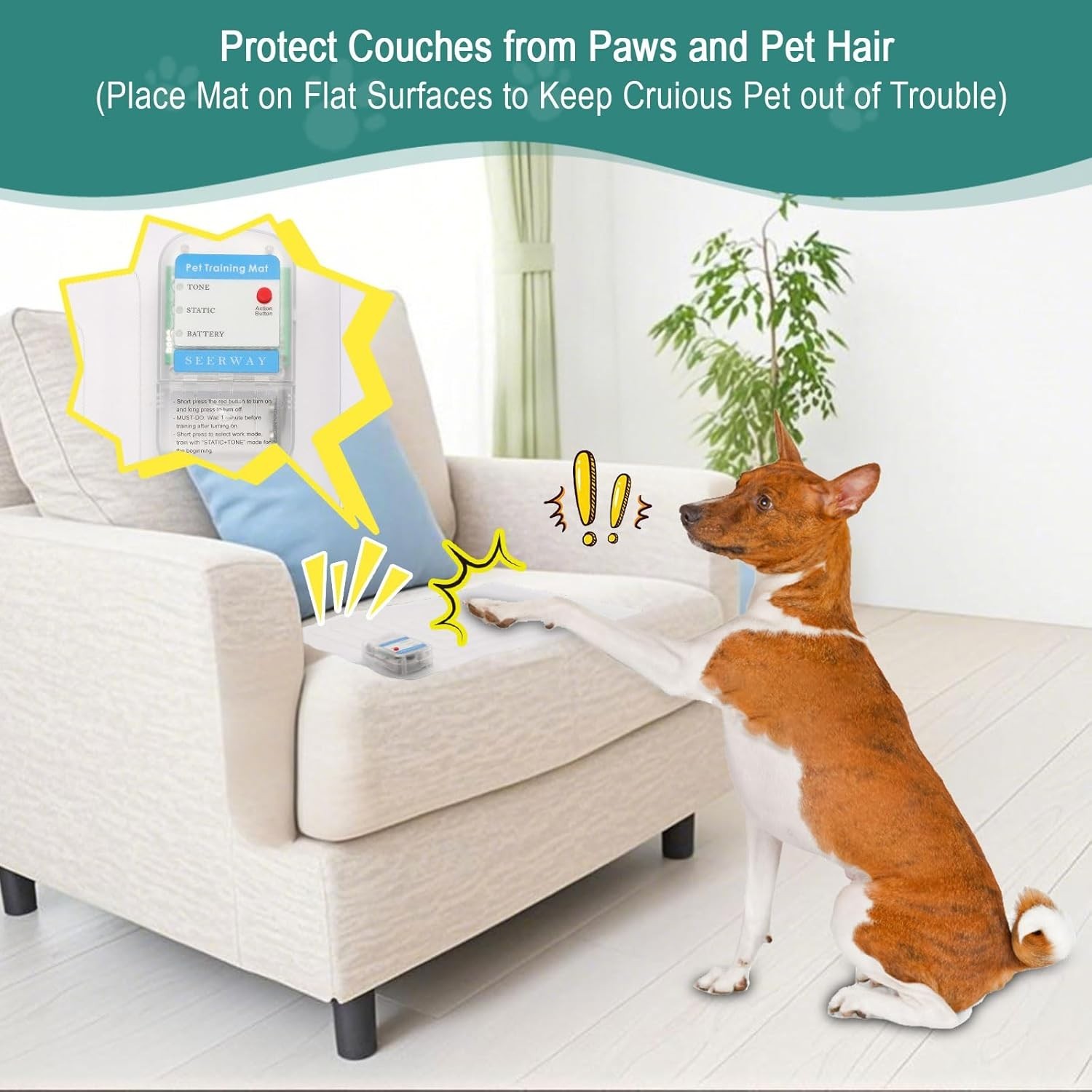 Electric Training Mat for Pets 22″x14″ – Safe & Effective Furniture Protector