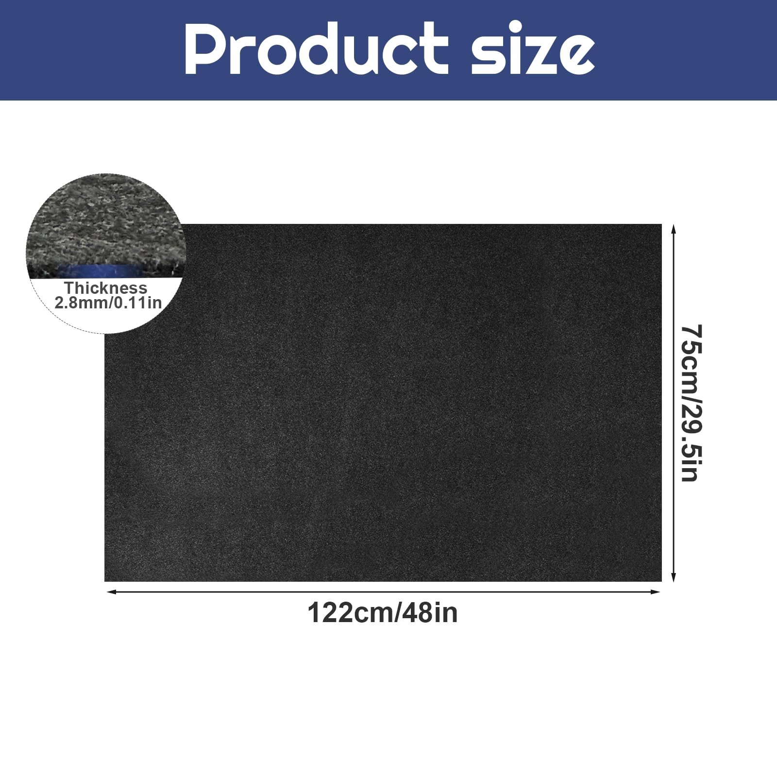 Dog Playpen Mat, Crate Pad Liner for Kennel Training Under 29″×48″, Black