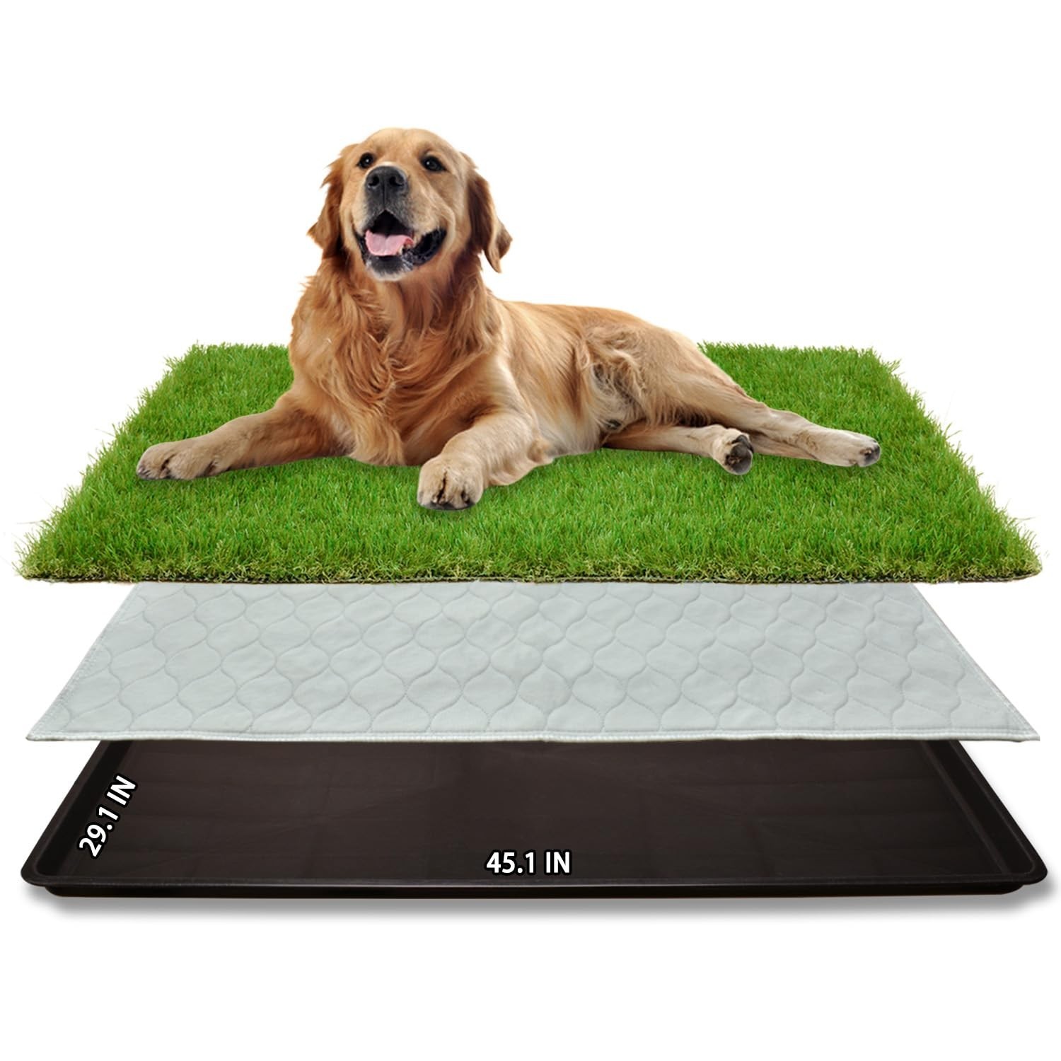 Large Dog Potty Patch – Artificial Grass Litter Box for Indoor/Outdoor Training,