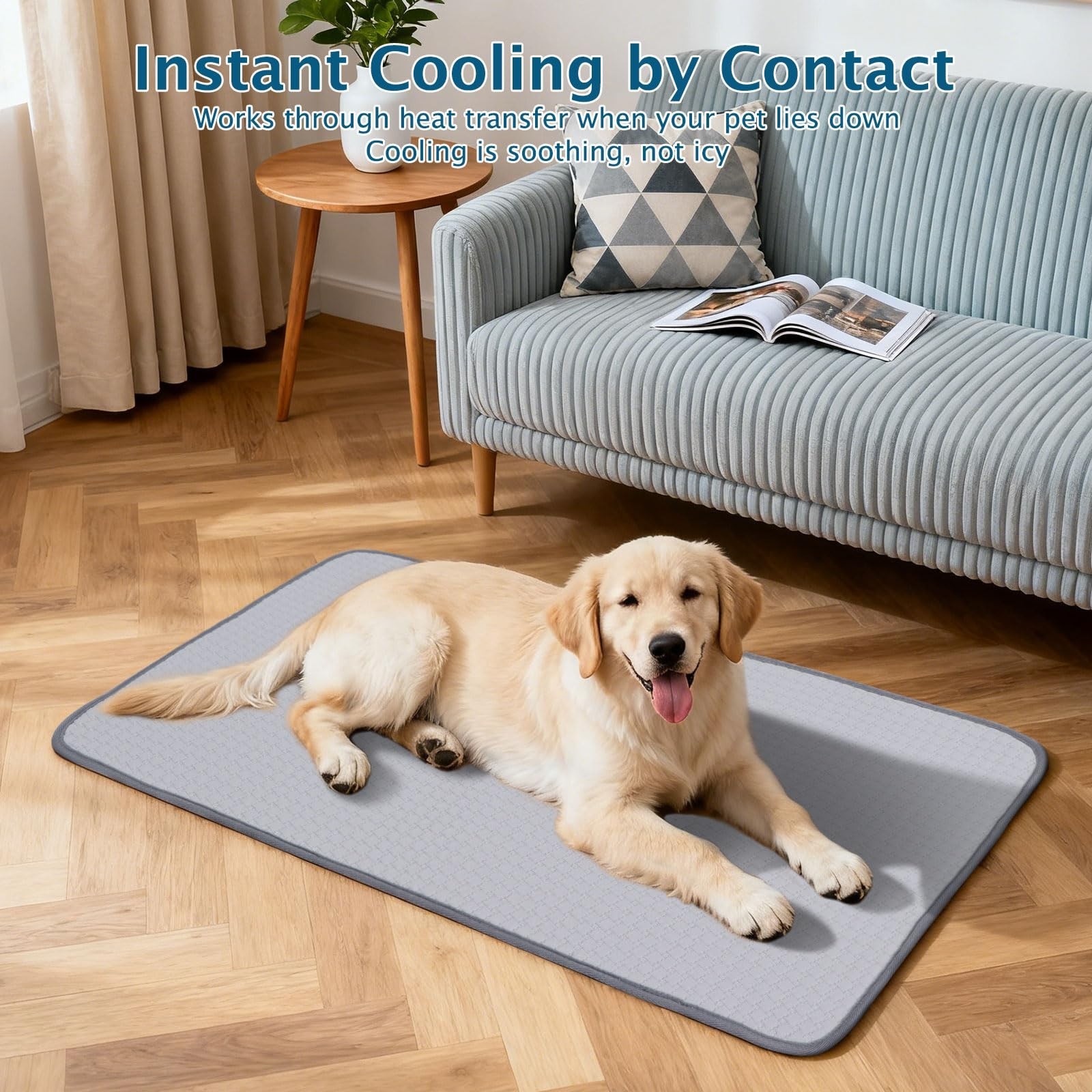 BVAGSS Dog Cooling Mat, Waterproof Foldable Cooling Pad for Dogs & Cats, Mach…