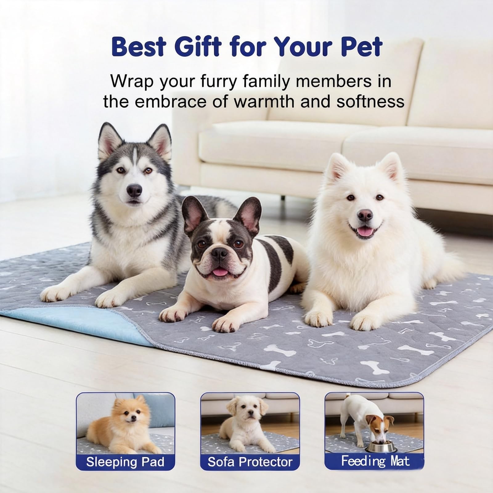 Washable Puppy Pee Pads with Pheromones, Leak-Proof & Anti-Slip Dog Training Pad