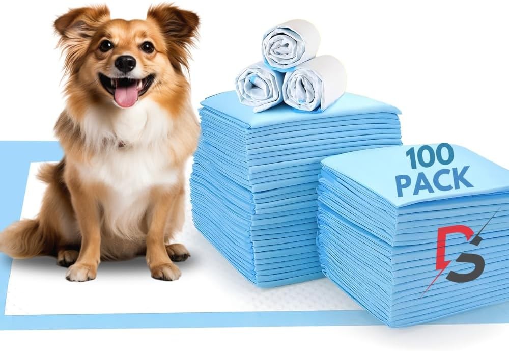 100 Large Puppy Pads Training Pads Ultra Abosrb Toilet Pee Wee Poo Dog Pet Cat