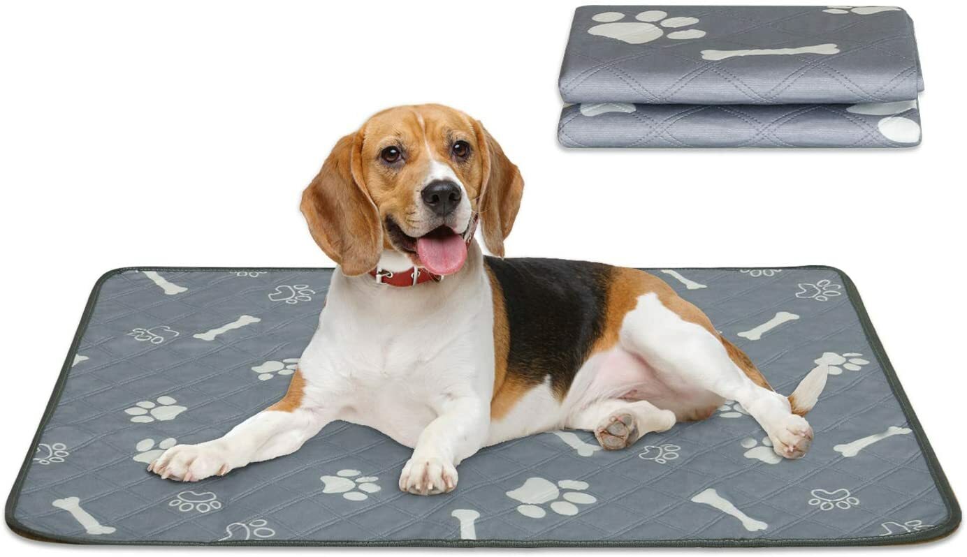 2 Niubya Washable Pee Pads for Dogs, Fast Absorbing Reusable Puppy Training Pad,