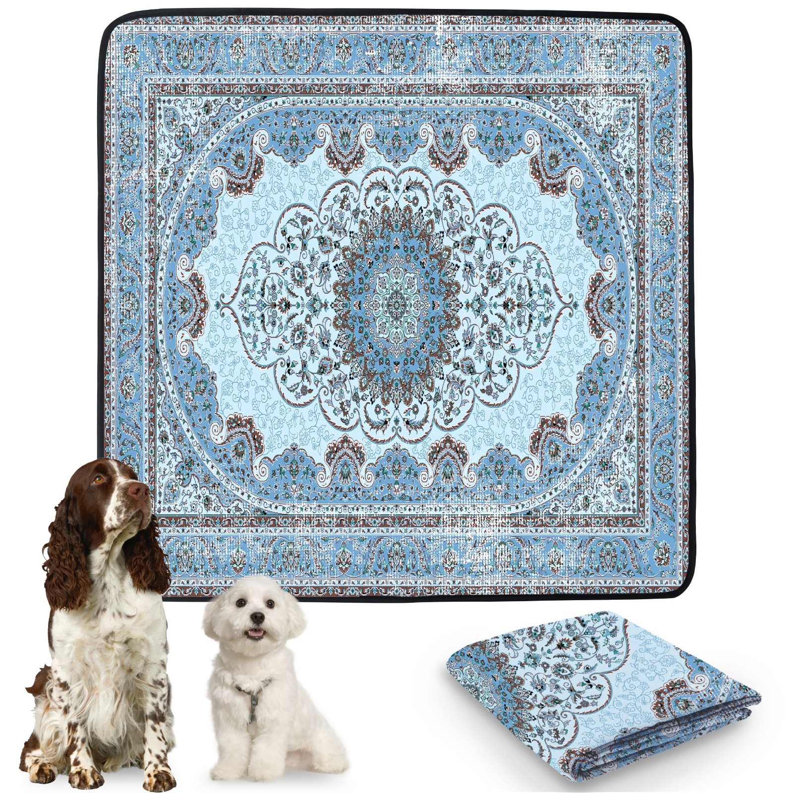 Washable Dog Cat Pee Pads 72″x72″ Super Absorbent Leakproof Reusable Training Ma
