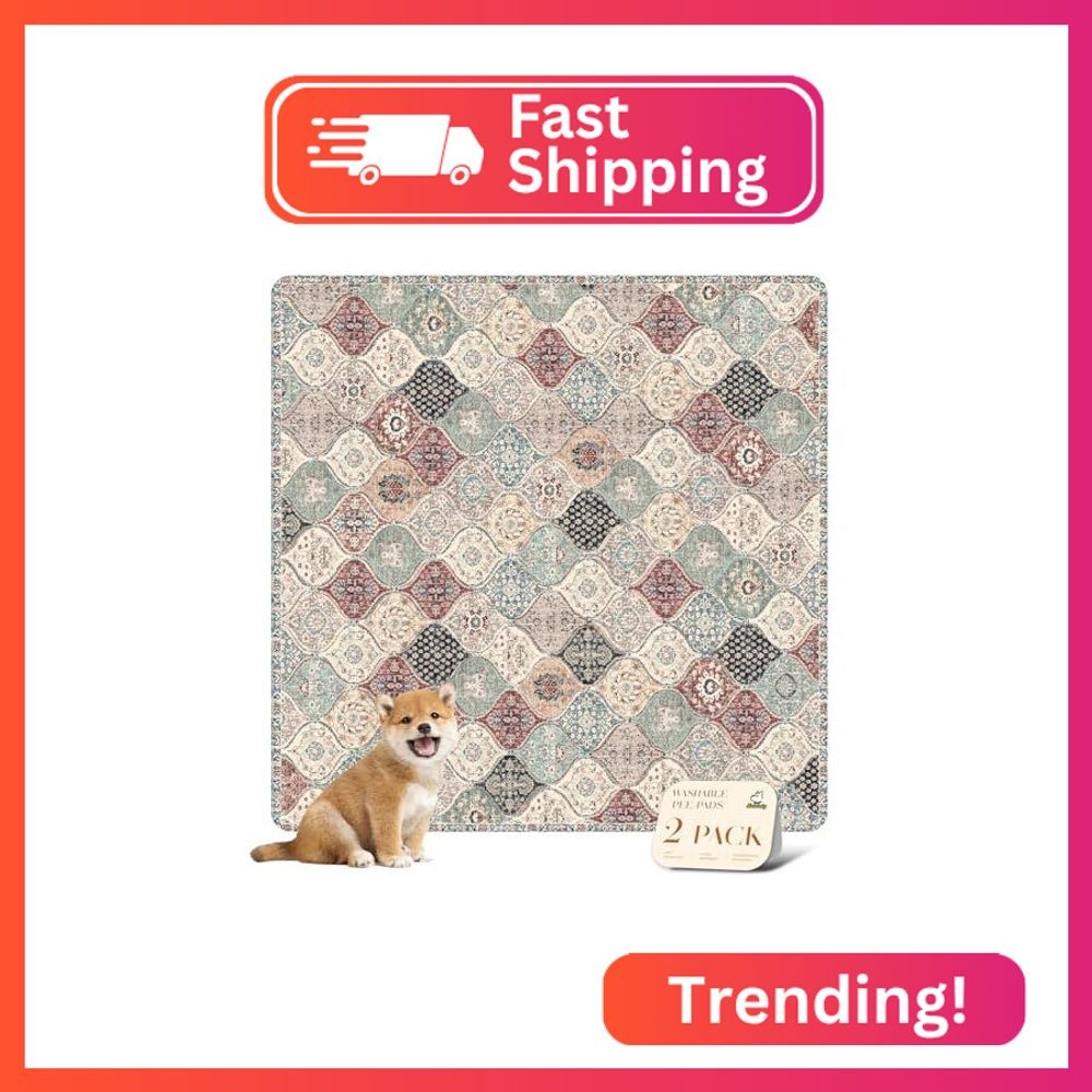 nunubaby Washable Pee Pads for Dogs, Stylish, Non-Slip and Leak-Proof Pee Pads.