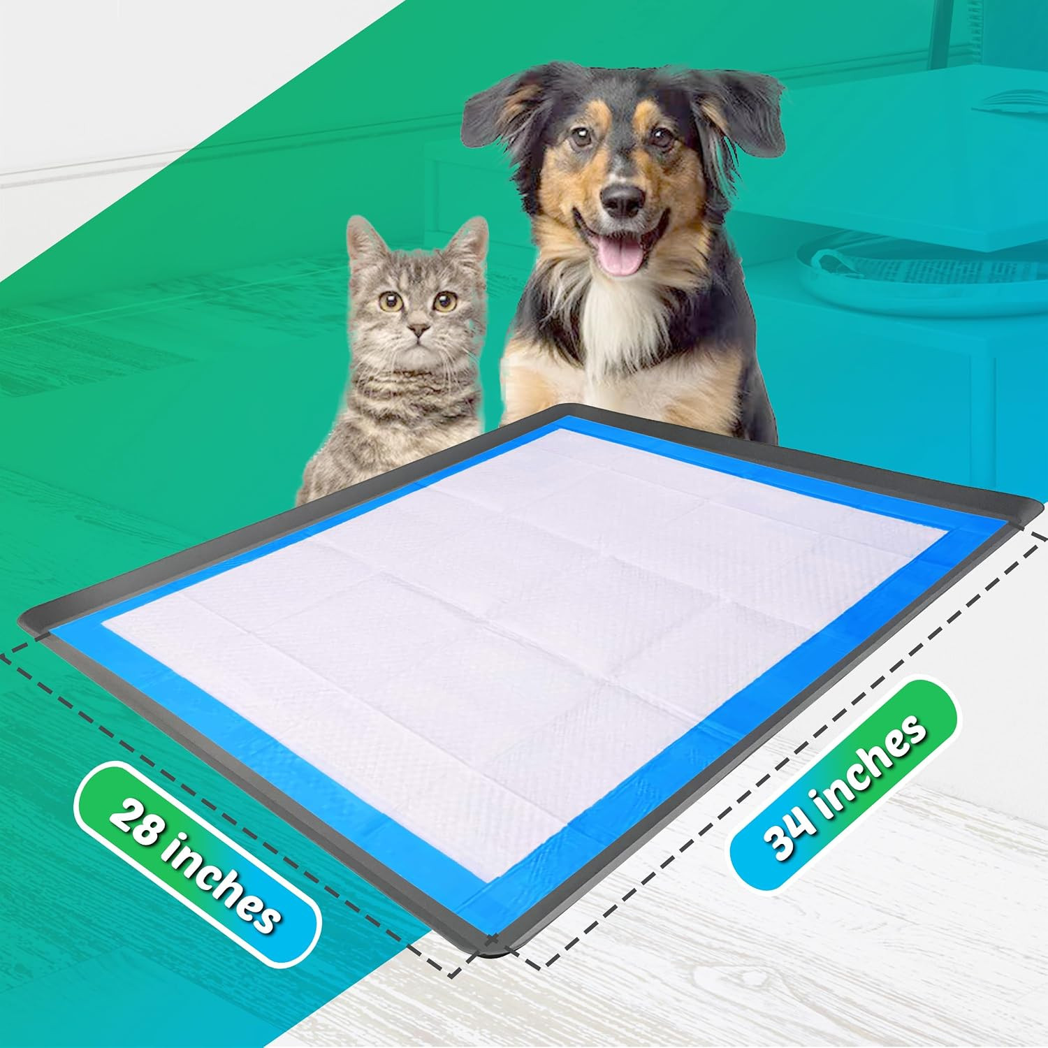Tidyfriend Dog Pee Pad Holder Tray Fits for 28” X 34” Wee Wee Pee Pads – Stable