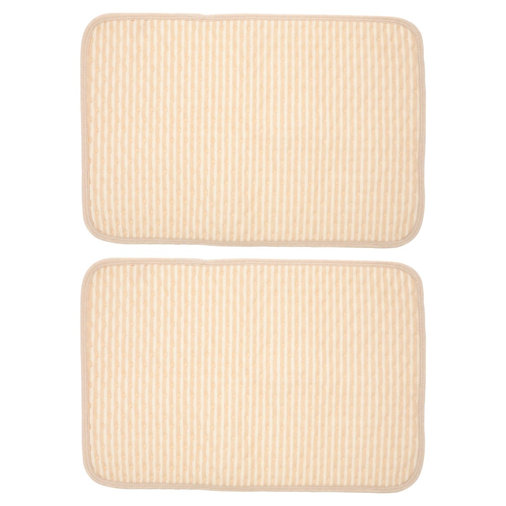 2Pcs Durable Cotton Pet Pee Pads for Puppy Training Waterproof Beige