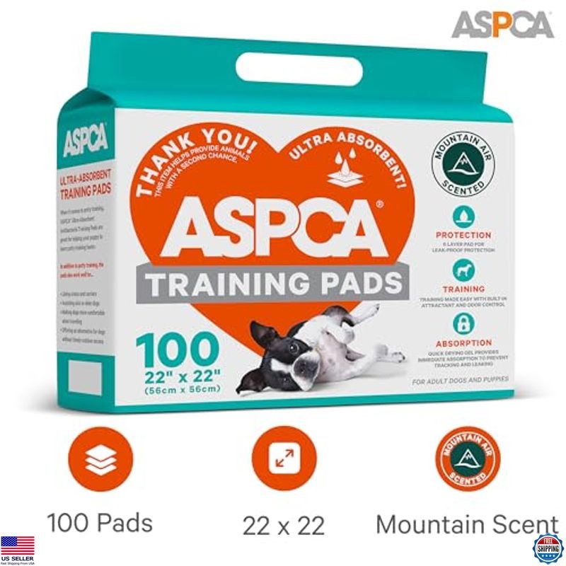 Scented Dog Training Pads, 100 Count, Absorbent Leakproof 22″x22″ Potty Pads