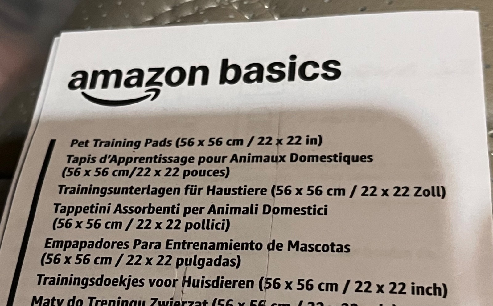 Amazon Basics Dog and Puppy Pee Pads,5-Layer Leak-Proof-Regular(22×22″),50 Count