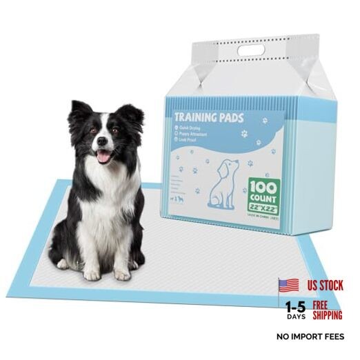Count Puppy Pads for Dogs, 22″ x 22″ Potty Puppy Training Pad, 21.7″x21.7″ 100