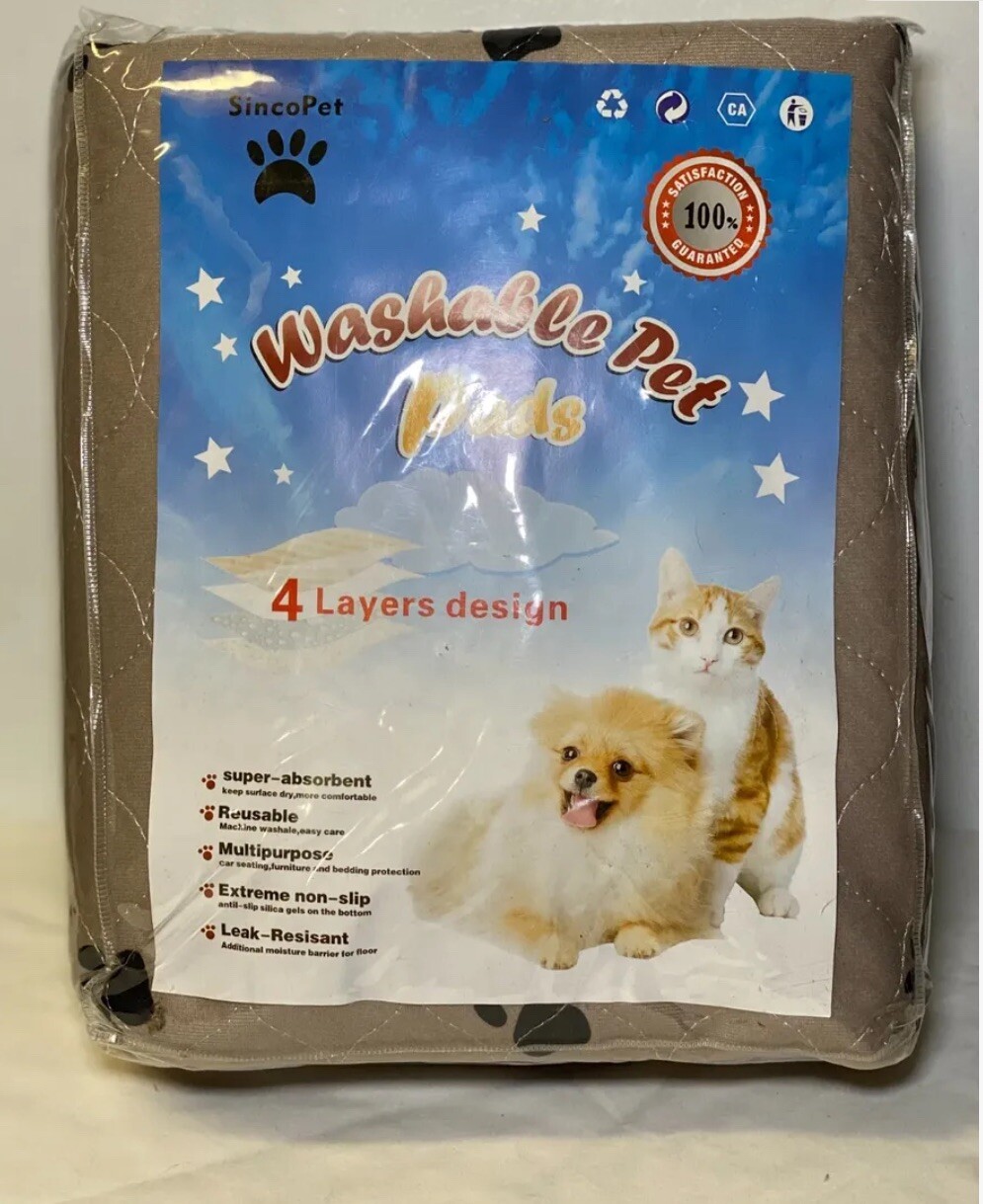 Machine Washable Pet Mat – 36×41 Puppy Training Pad Floor pad 2-pk /hair Mitten