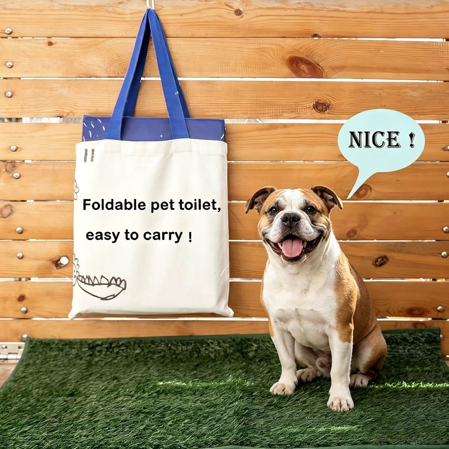 Dog Litter Box with Walls, Pee Pad Holder Tray, No Assembly, Waterproof Portable